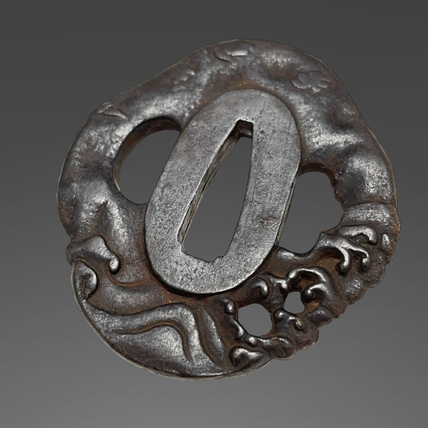 Kawachinokami Kiyofusa 河内守清房 signed WAKIZASHI, Plum Fuchikashira, Masamehada 柾目肌