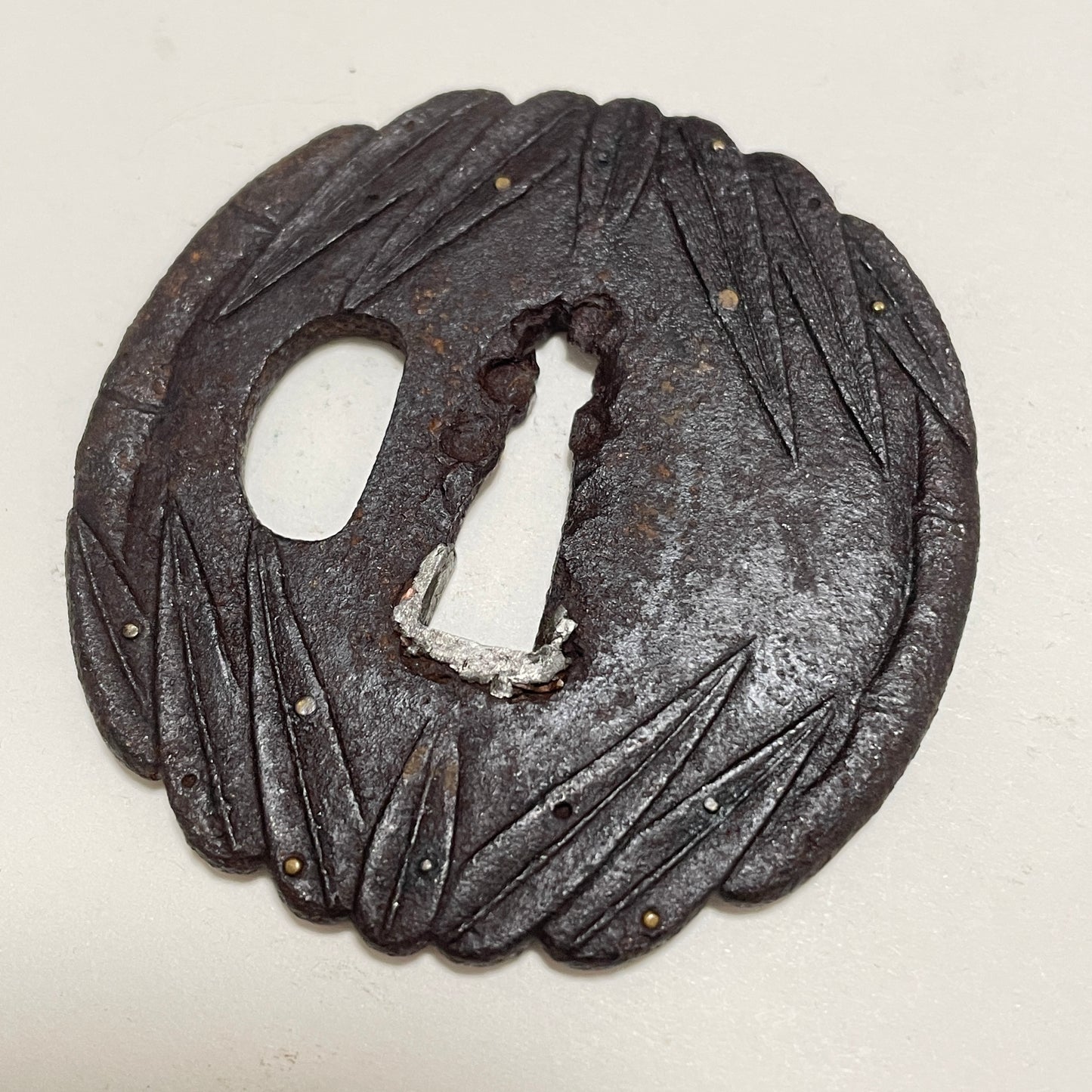 Unokubizukuri 鵜首造 TANTO, Insect menuki, Late Edo period mumei