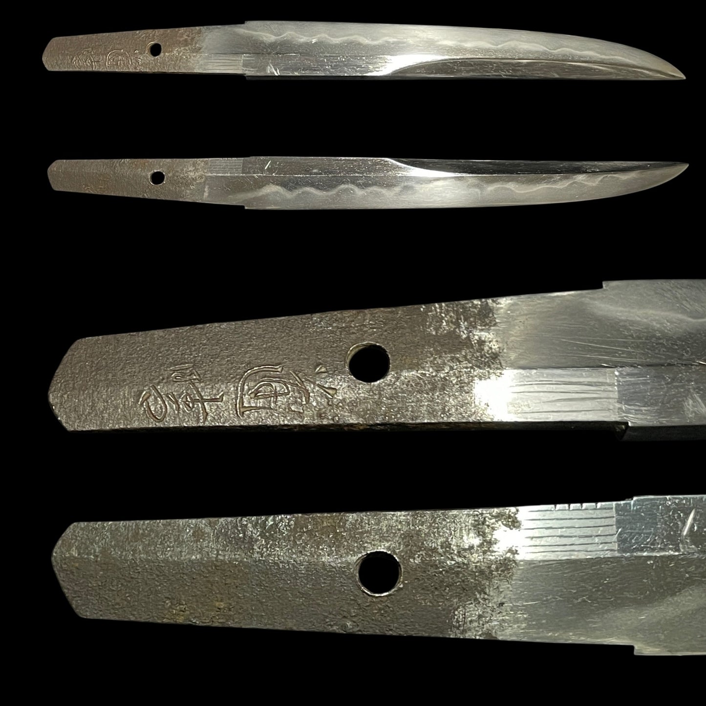 KANMURI-OTOSHI 冠落造 TANTO, 道晴 Michiharu signed, Kachimushi Dragonfly Menuki,