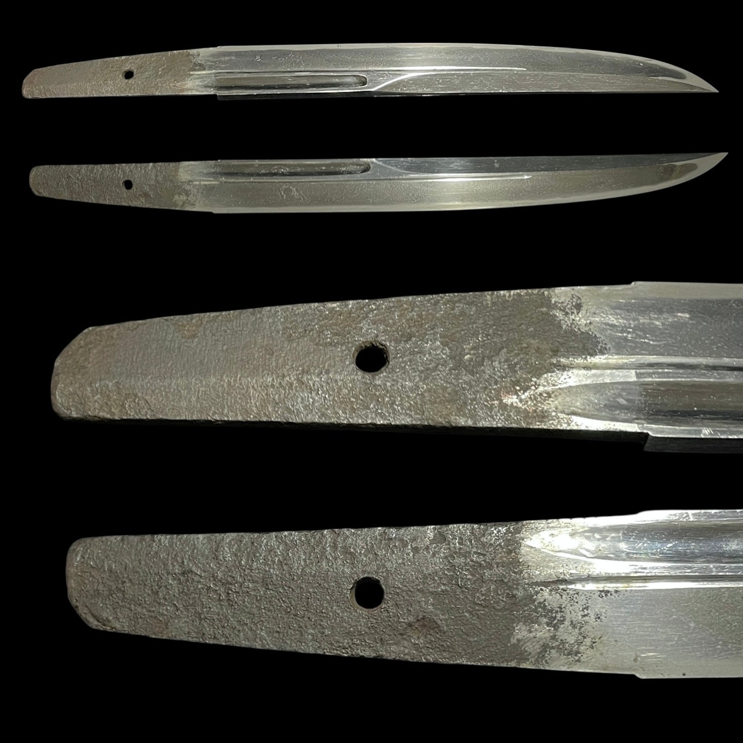 KANMURIOTOSHI-ZUKURI 冠落造 TANTO, Thick Blade, Edo period mumei