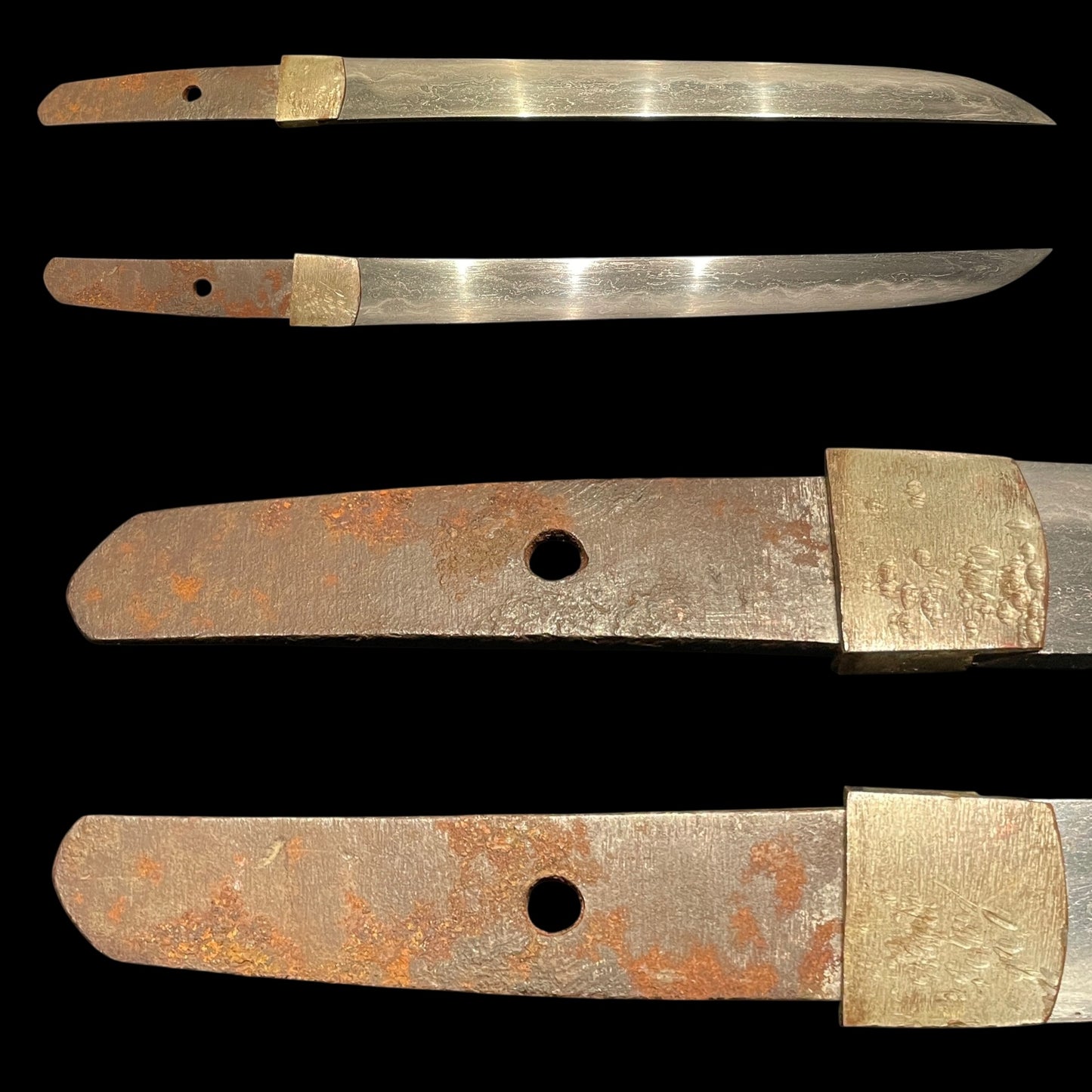 Oohadamono 大肌物 Aikuchi TANTO, Iron Fittings, Edo period mumei