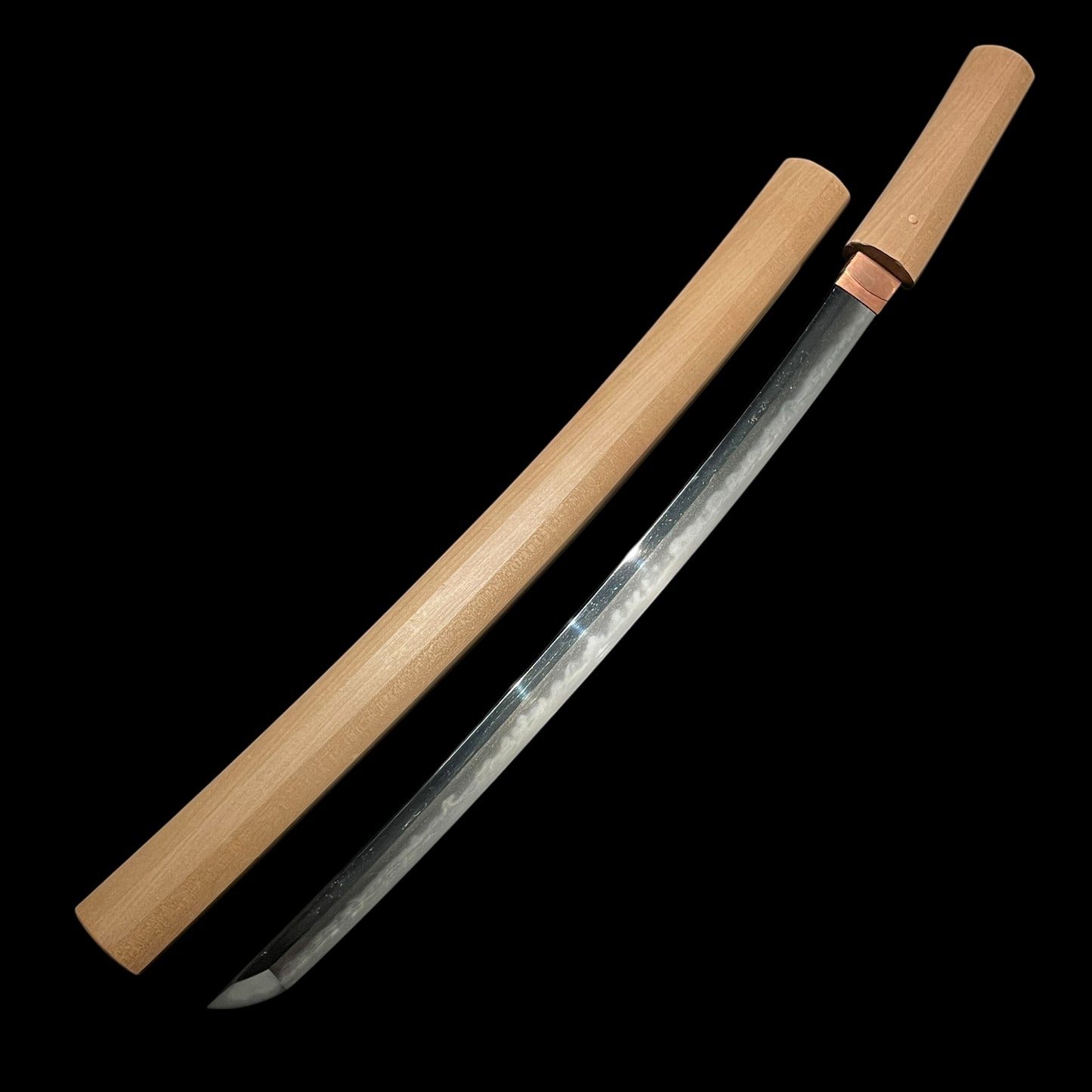 Ichimonji Style Amazing Hamon Wakizashi, Ichimonji-Utsushi 一文字写し, Edo period mumei