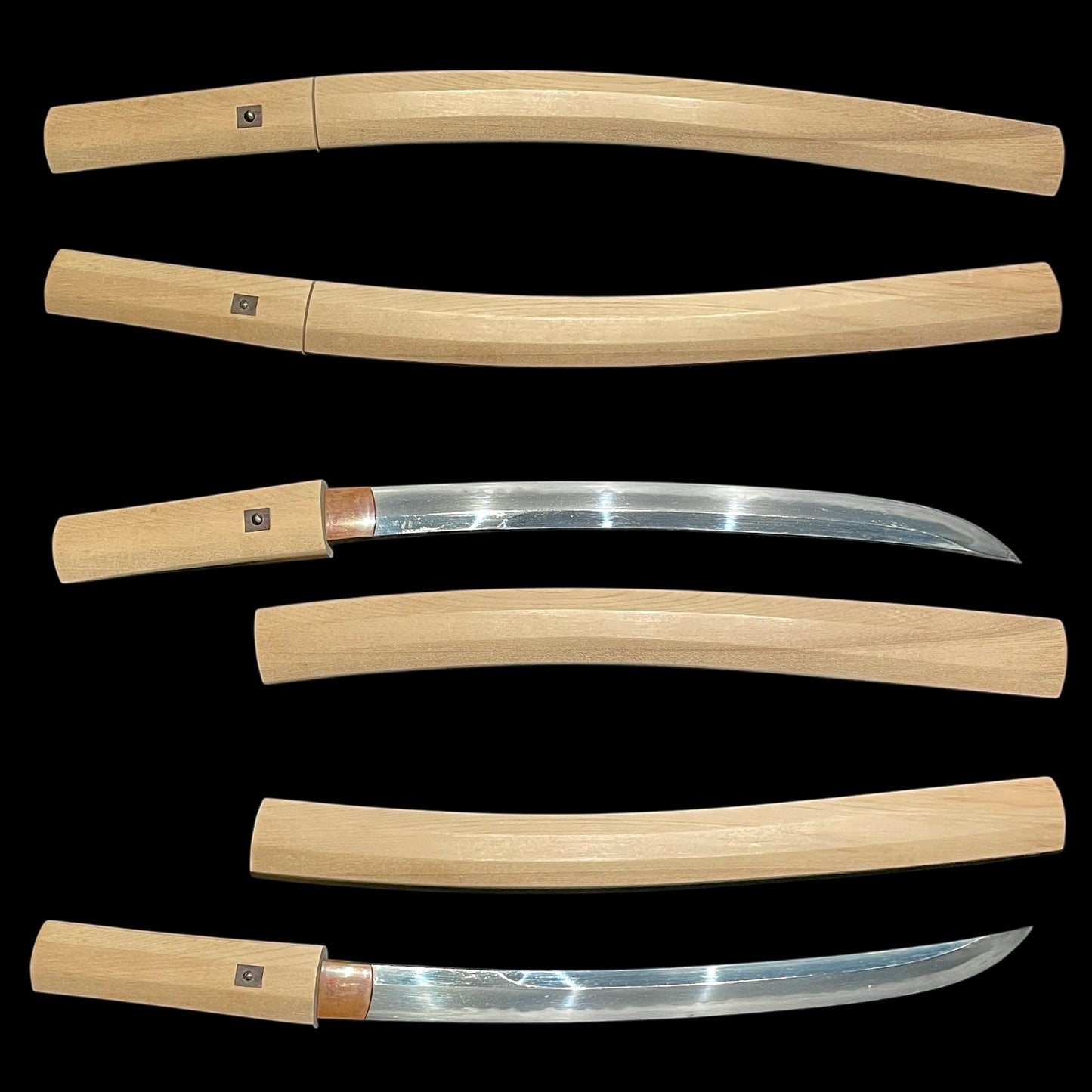 Banryushi Nagahiro February 1833 蟠龍子長弘 天保年二月日 signed Unokubi Wakizashi
