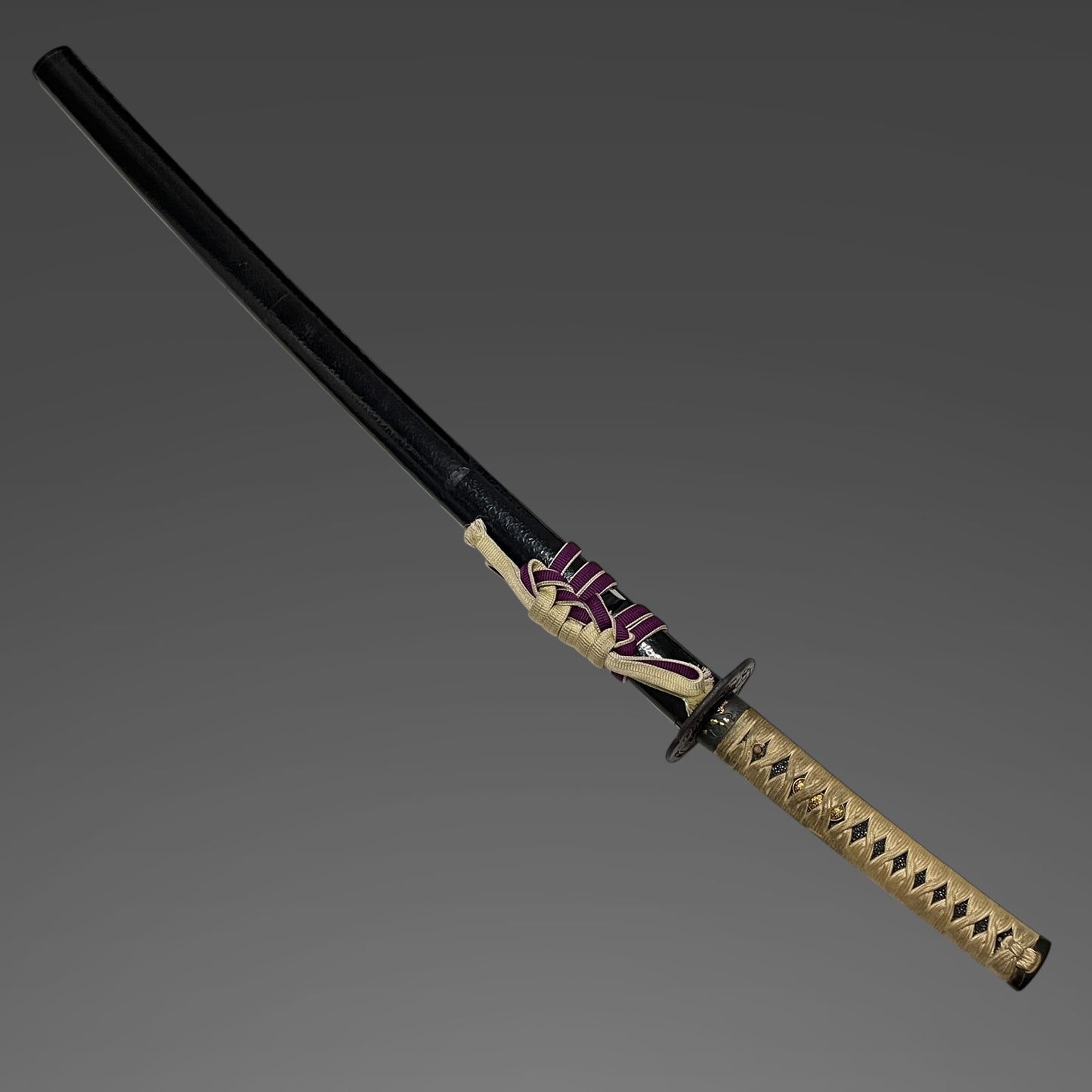 Kanbun Shinto KATANA, 森川永光 Morikawa Nagamitsu signed Fuchi, Wide and Thick Blade