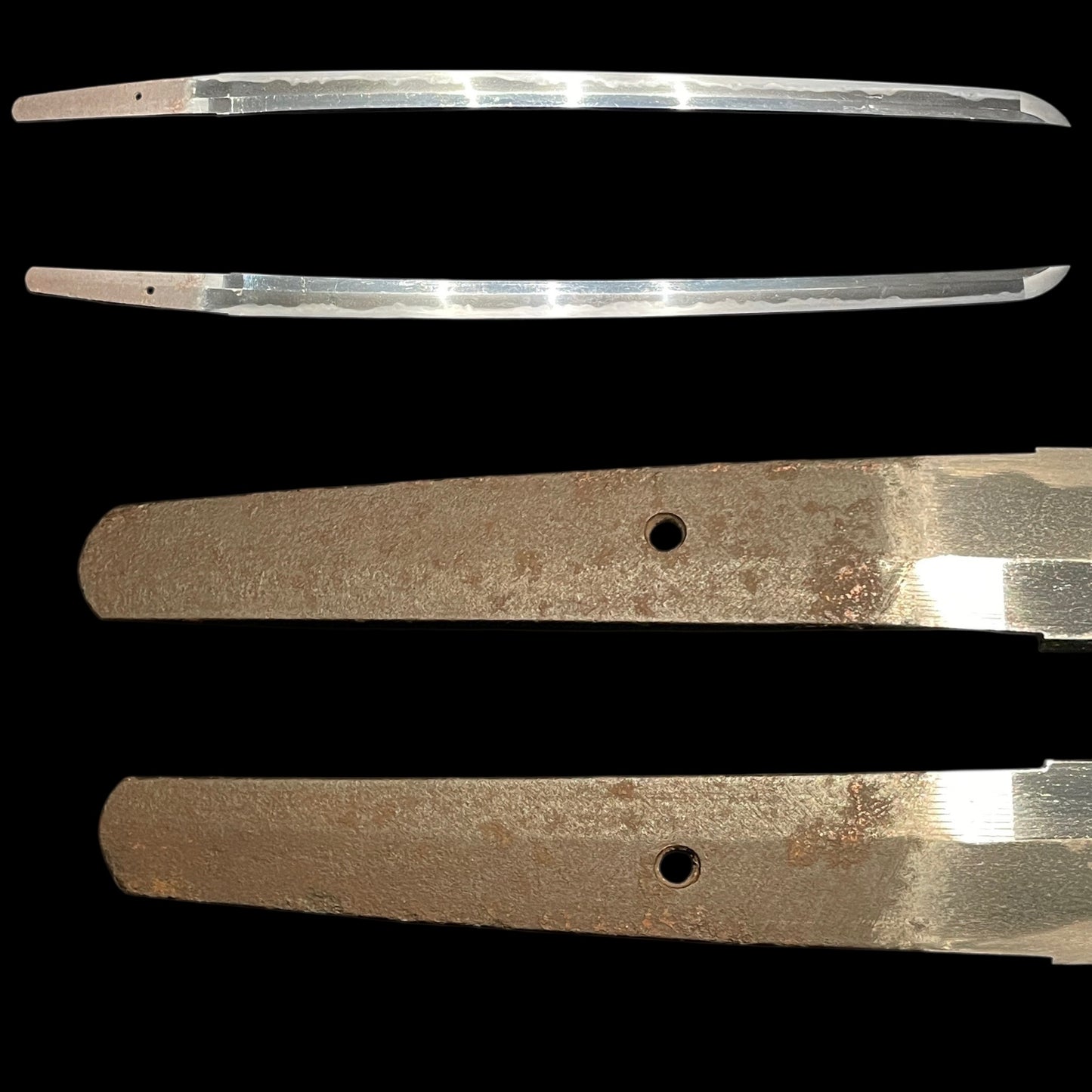 Kanbun Shinto KATANA, 森川永光 Morikawa Nagamitsu signed Fuchi, Wide and Thick Blade