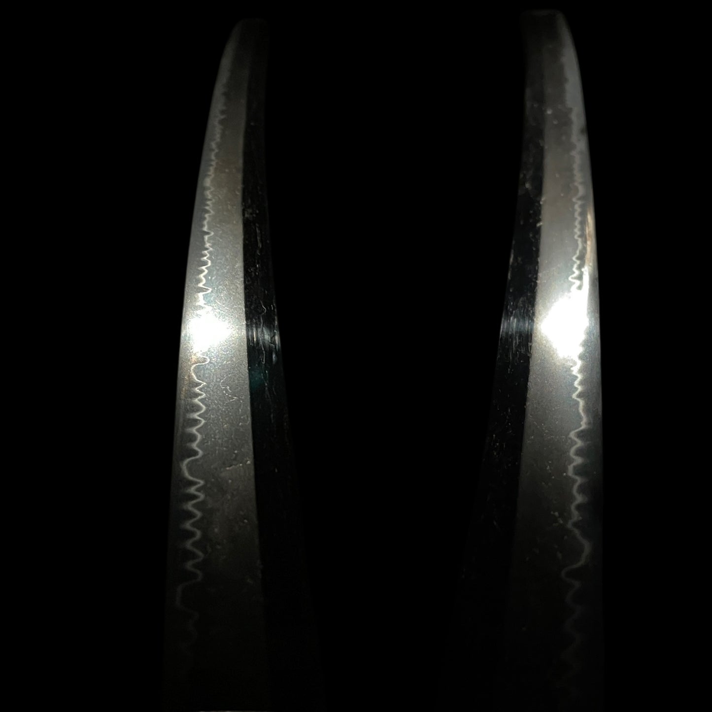 Sanbonsugi-Hamon 三本杉刃文 Long Wakizashi, Edo period mumei