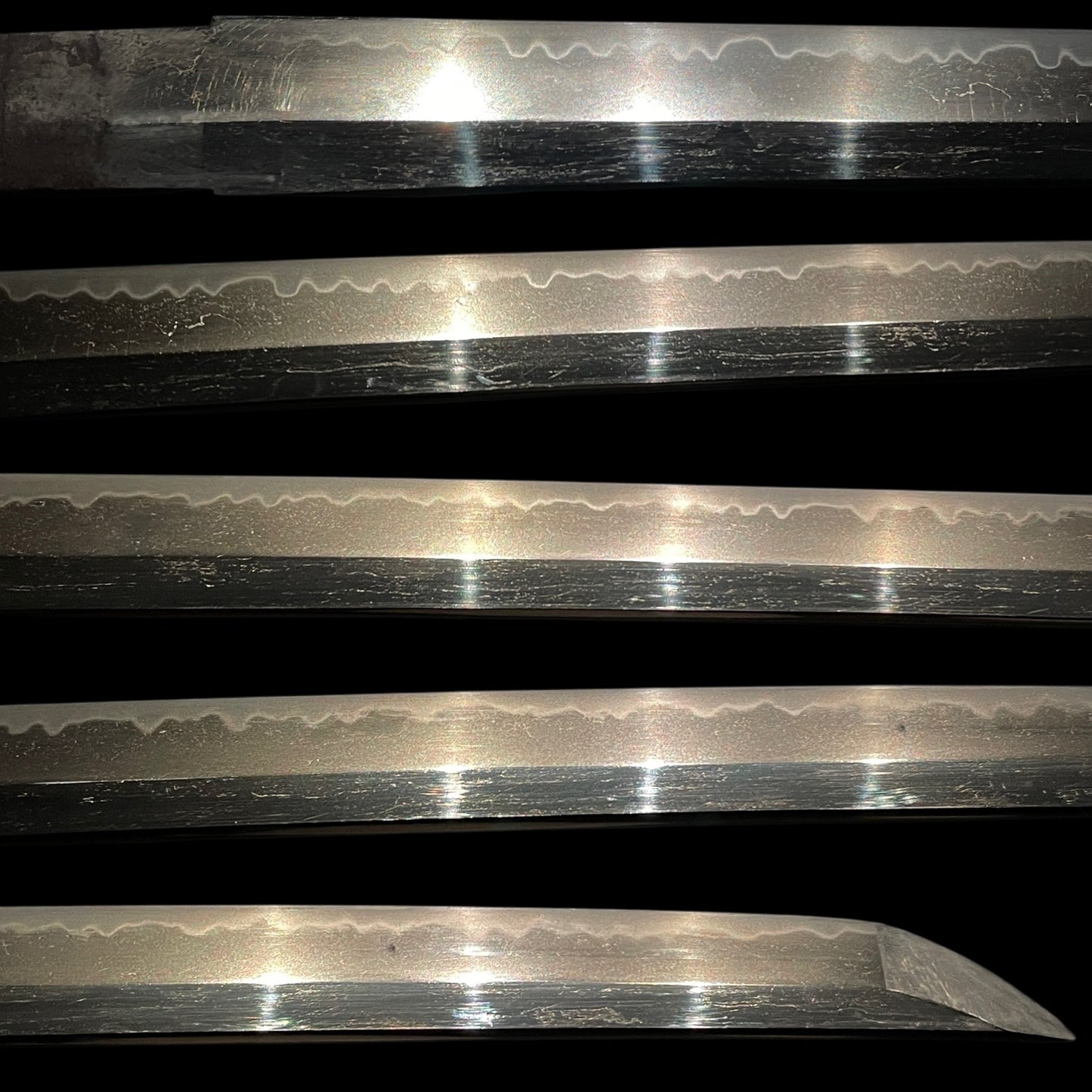 Sanbonsugi-Hamon 三本杉刃文 Long Wakizashi, Edo period mumei