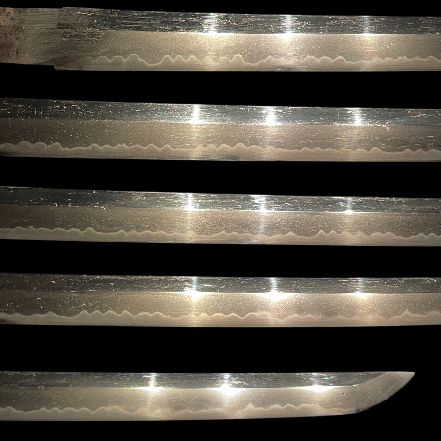 Sanbonsugi-Hamon 三本杉刃文 Long Wakizashi, Edo period mumei