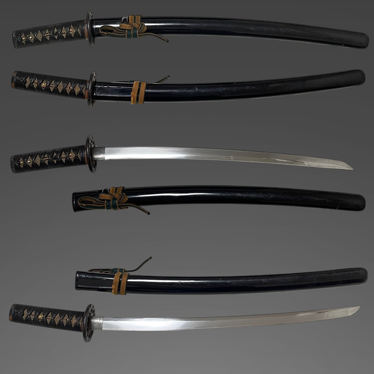 High-grade Fittings WAKIZASHI, Spider Menuki, Owl Fuchi, Edo period mumei