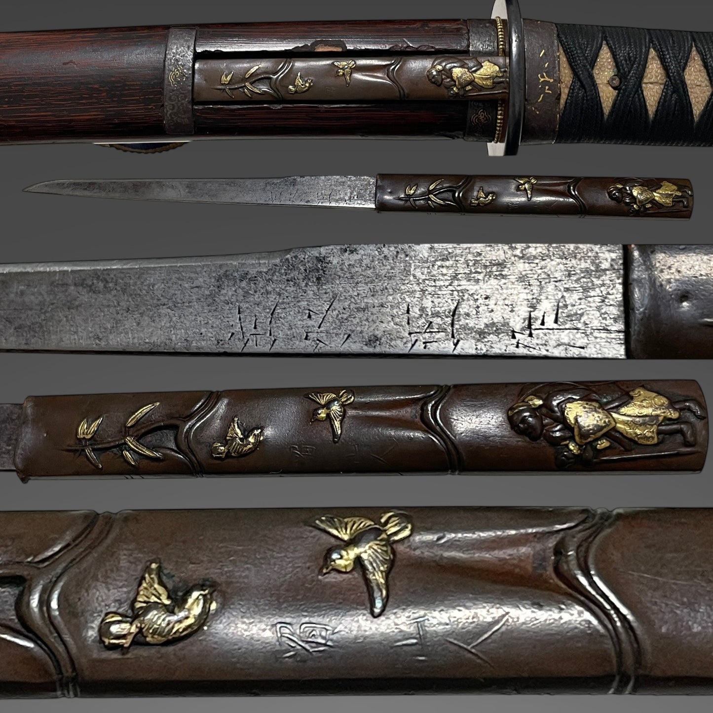 HITATSURA 皆焼 Wakizashi, Jakushu Fuyuhiro 若州冬広, Muromachi period, NBTHK Certificate