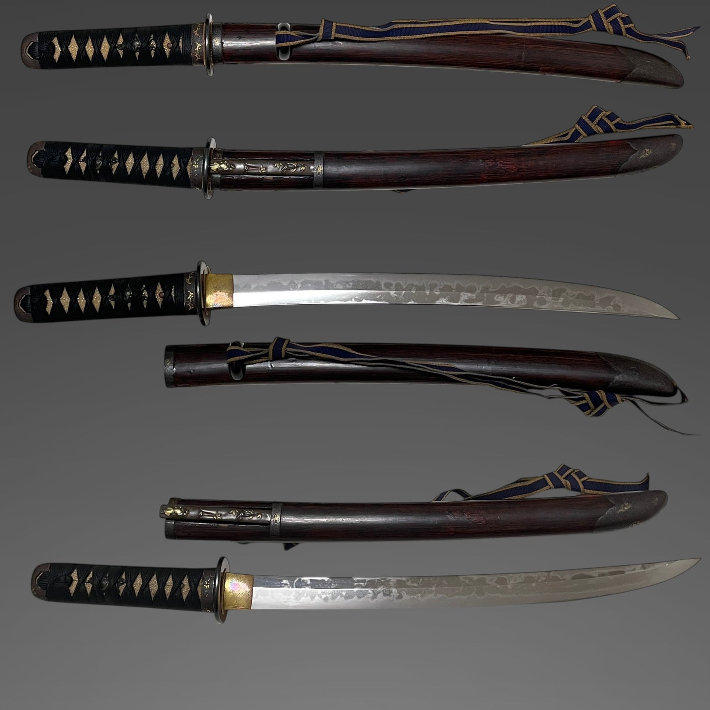 HITATSURA 皆焼 Wakizashi, Jakushu Fuyuhiro 若州冬広, Muromachi period, NBTHK Certificate