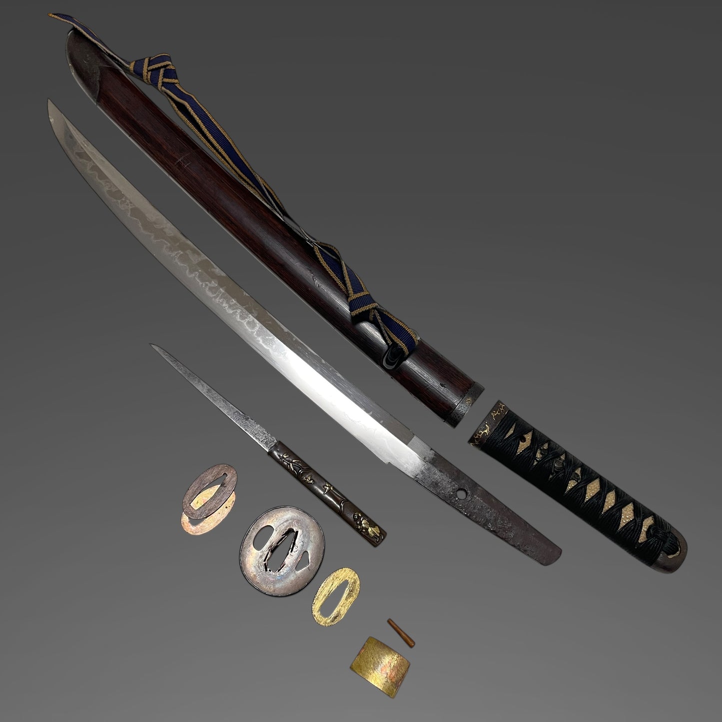 HITATSURA 皆焼 Wakizashi, Jakushu Fuyuhiro 若州冬広, Muromachi period, NBTHK Certificate