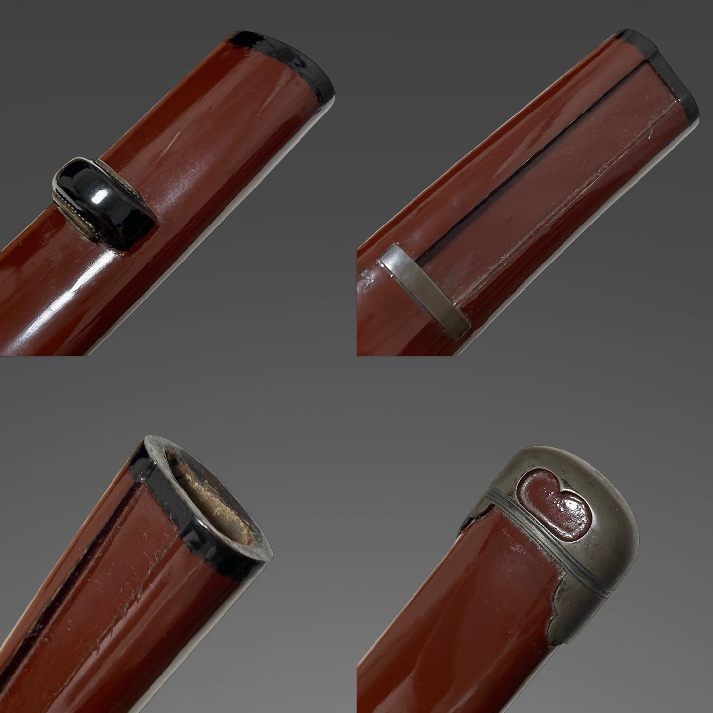 Unokubi-Zukuri Red TANTO, 相州住綱廣 Soshuju Tsunahiro signed, Thick blade, with Kozuka