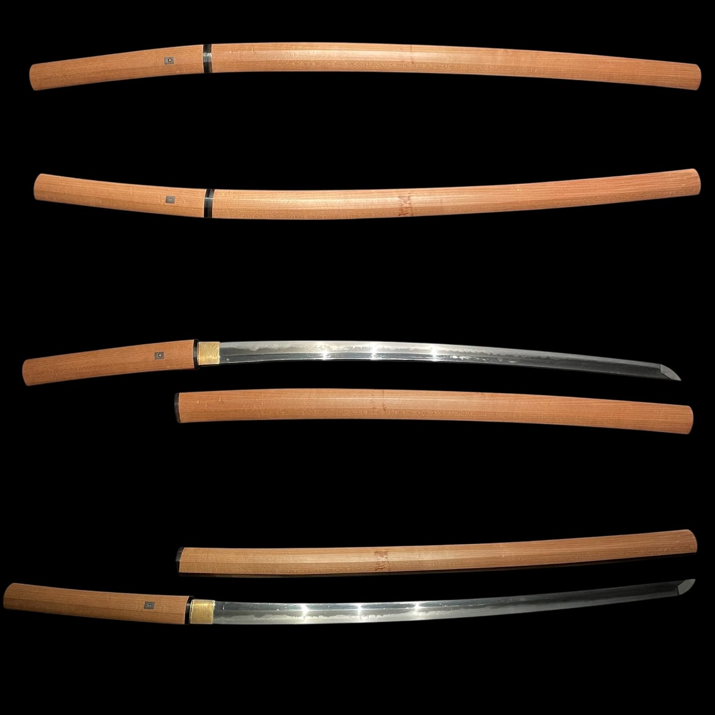 Akama Tsunanobu 赤間綱信 signed KATANA, Moon pine and eagle Fuchikashira, NBTHK Certificate