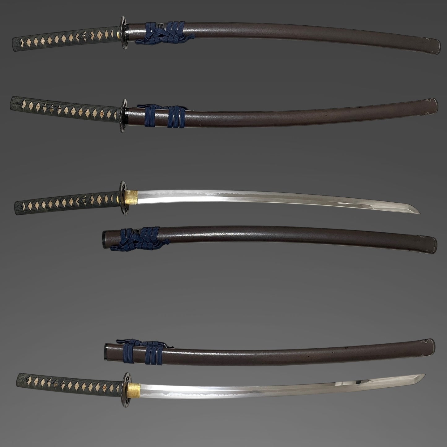 Akama Tsunanobu 赤間綱信 signed KATANA, Moon pine and eagle Fuchikashira, NBTHK Certificate
