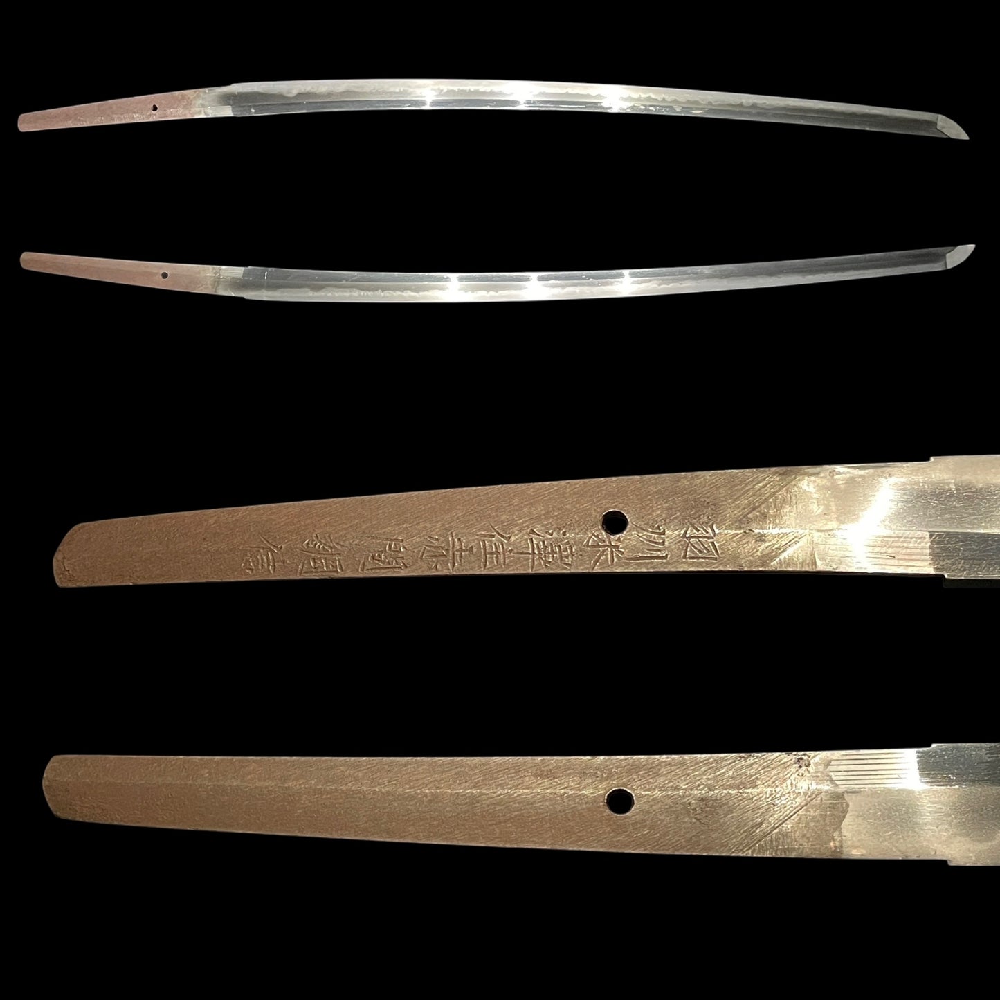 Akama Tsunanobu 赤間綱信 signed KATANA, Moon pine and eagle Fuchikashira, NBTHK Certificate