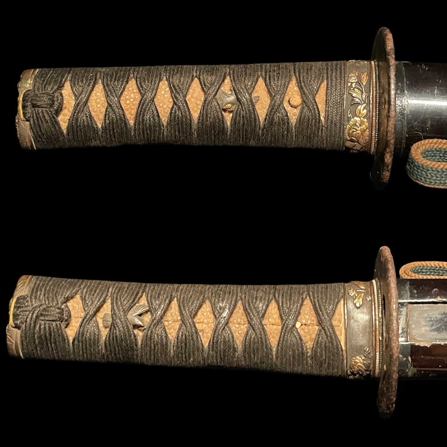 Botanshishi Fuchikashira 牡丹獅子縁頭, Sunnobi-TANTO 寸延短刀, Edo period mumei