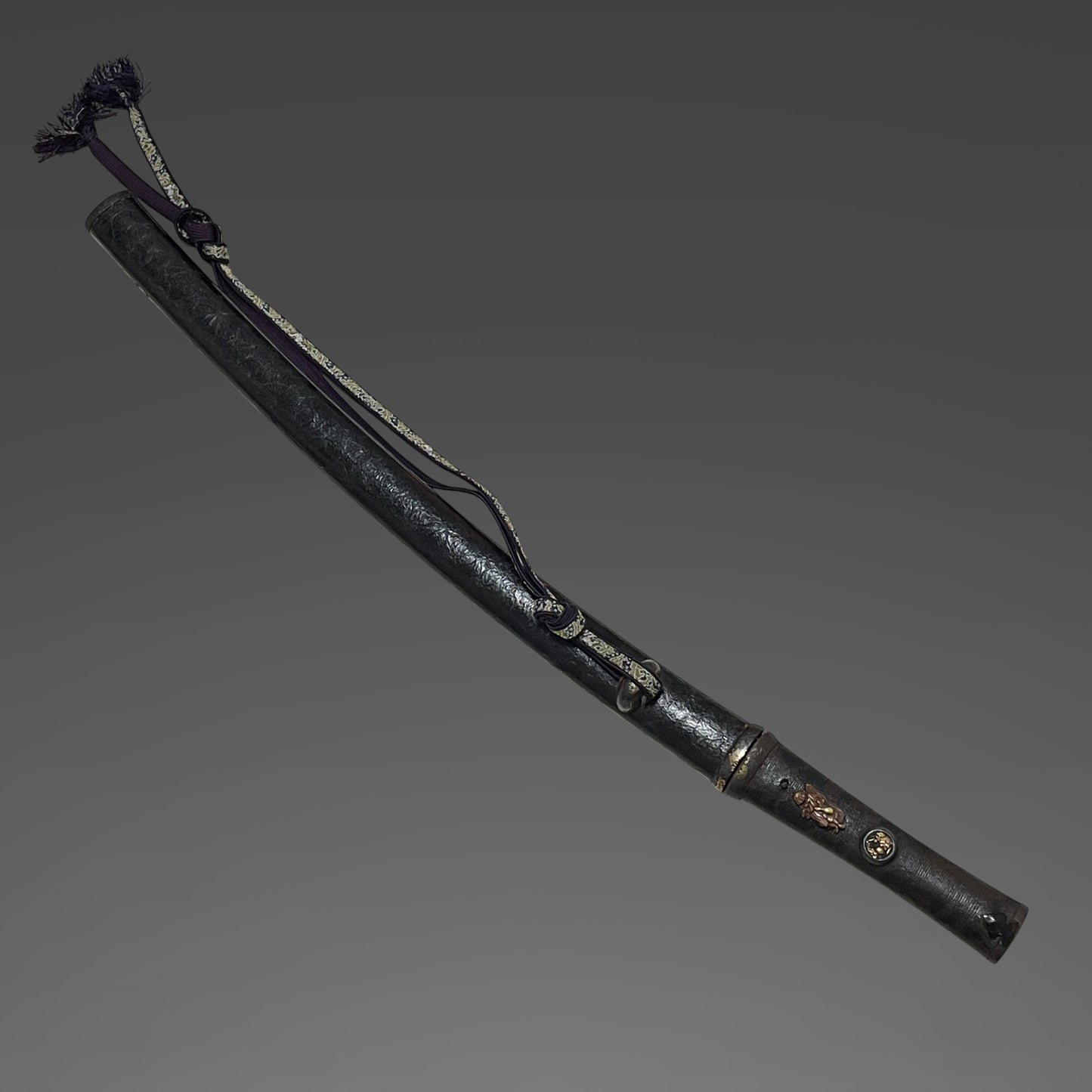 Nishikizutsumi Aikuchi Koshirae 錦包合口拵, Bannyudo Fuichi 伴入道風一 signed Wakizashi