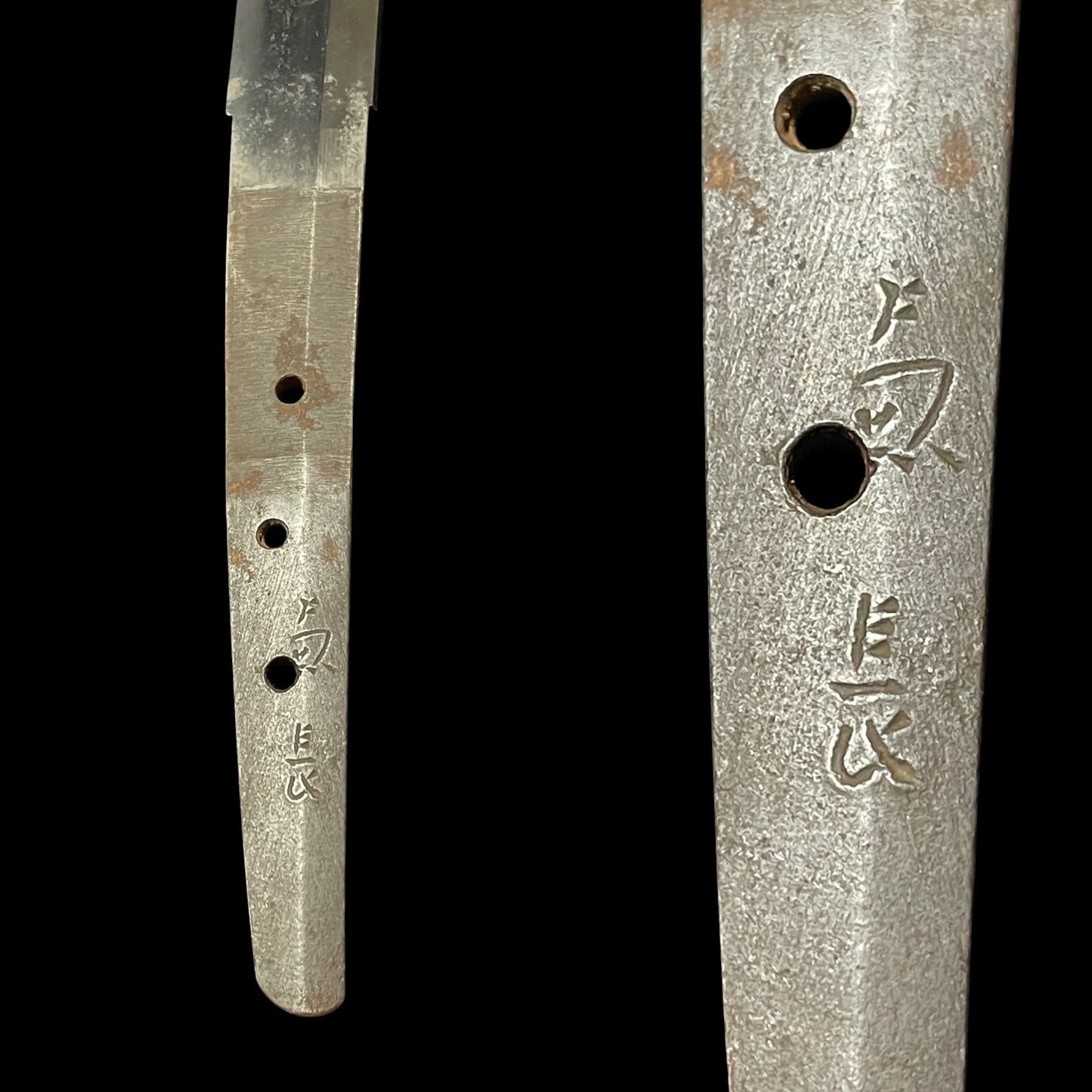 Kaenaga 兼長 signed Ryakushiki-GUNTO, 金棒 Kanabou Menuki, Dragon Tsuba