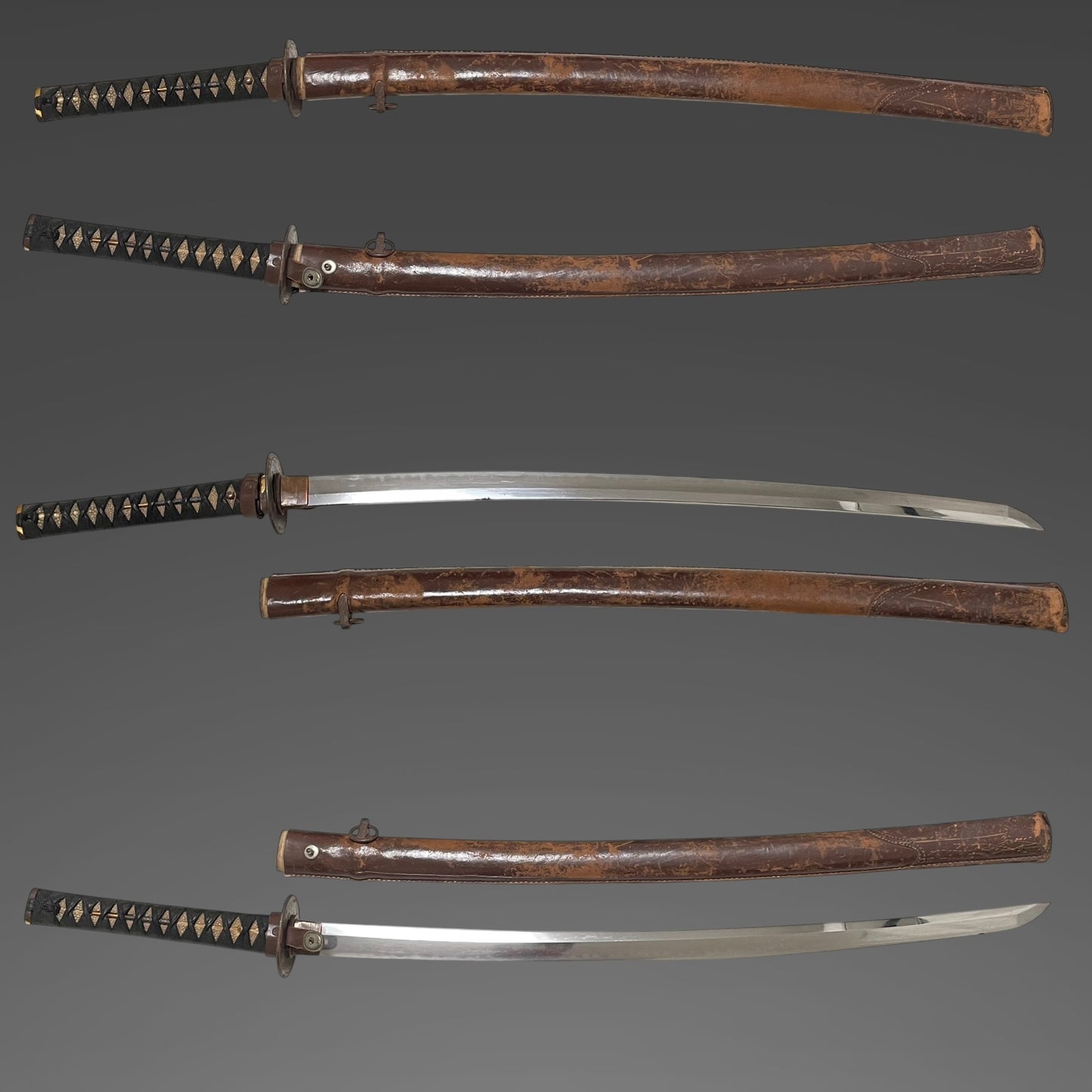 Kaenaga 兼長 signed Ryakushiki-GUNTO, 金棒 Kanabou Menuki, Dragon Tsuba