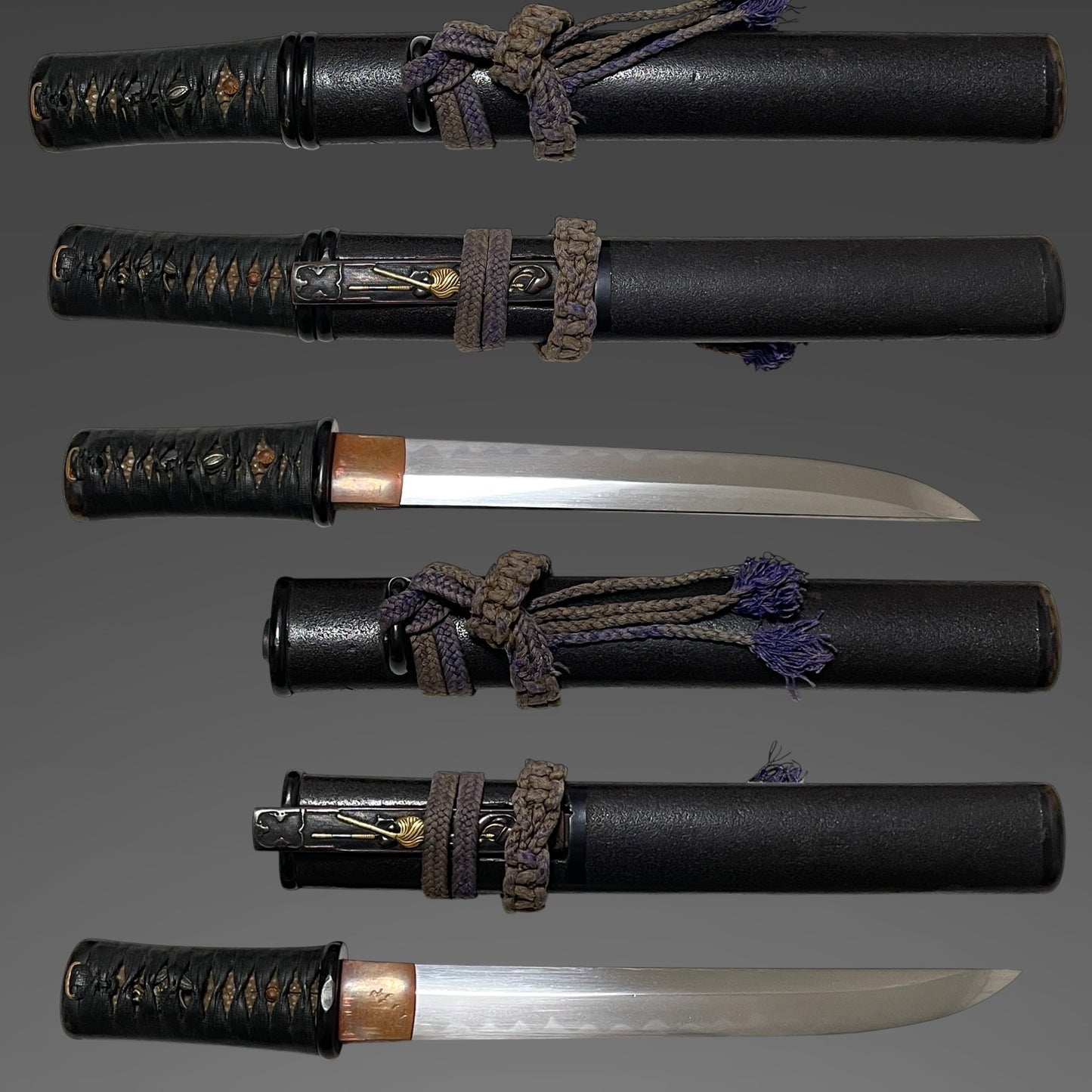 Oosuminokami Hiromitsu 大隅守廣光 signed Aikuchi TANTO, with Kozuka and Shirasaya