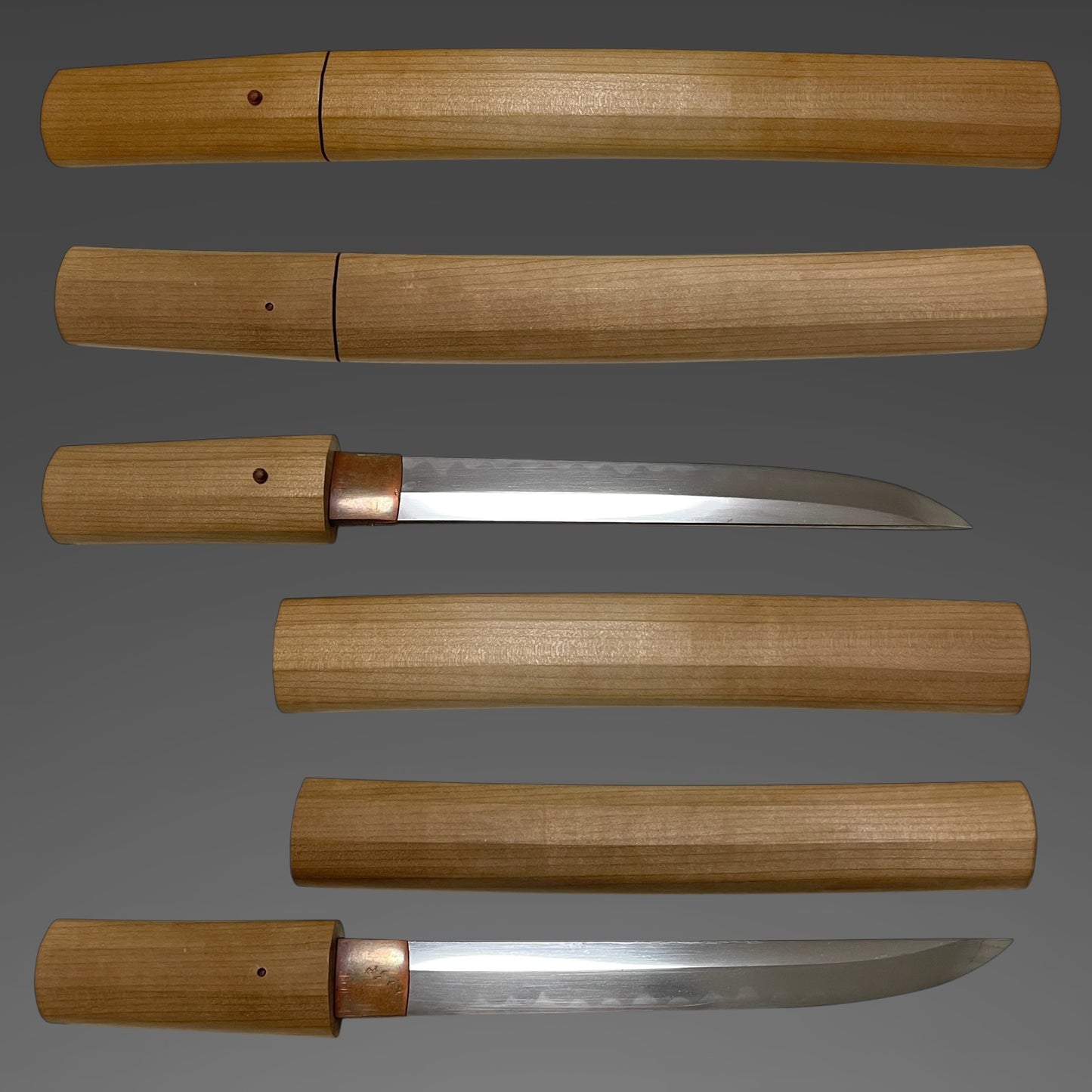 Oosuminokami Hiromitsu 大隅守廣光 signed Aikuchi TANTO, with Kozuka and Shirasaya