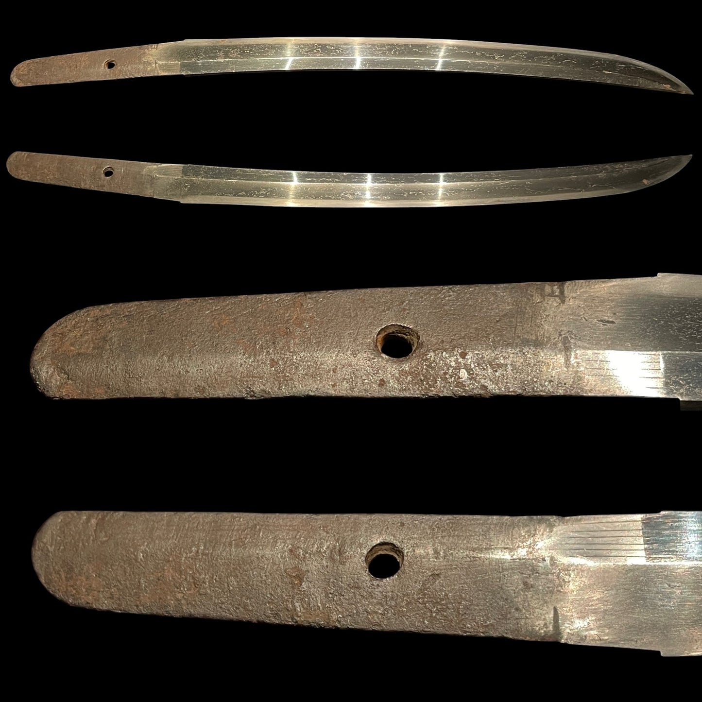 Shobuzukuri Aikuchi Wakizashi 菖蒲造合口脇差, Golden Shishi Menuki, Edo period mumei