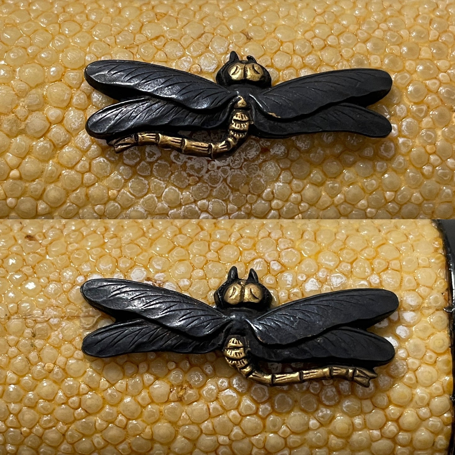 Unokubi-Zukuri 鵜首造 Aikuchi Koshirae TANTO, Dragonfly Menuki, Late Edo period
