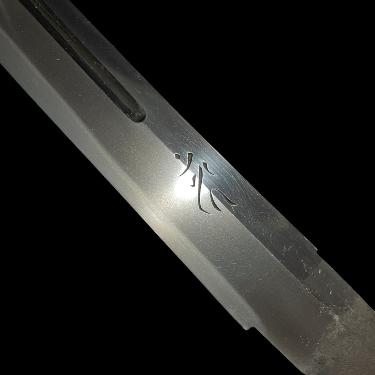 Kunitoshi 国俦 Very Wide Wakizashi, Bonji Horimono 梵字彫物, Edo period, NBTHK Certificate