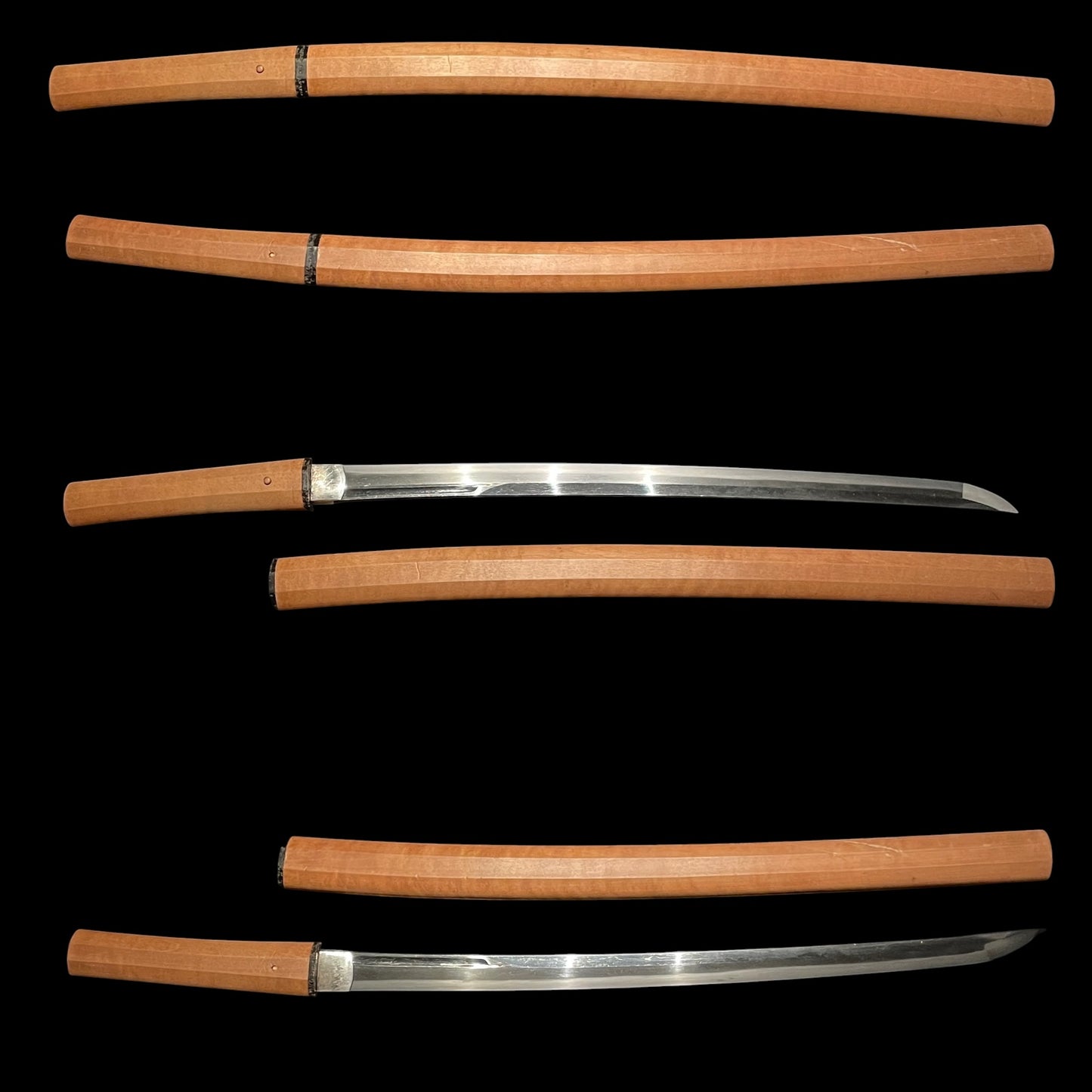 Nagamaki Naoshi Style Long Wakizashi, Kanemitsu 兼光 signed, Muromachi period