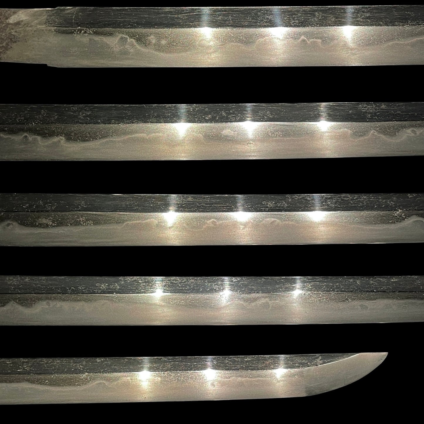 Straight Wakizashi, Ginkgo Tsuba 銀杏鍔, Edo period mumei