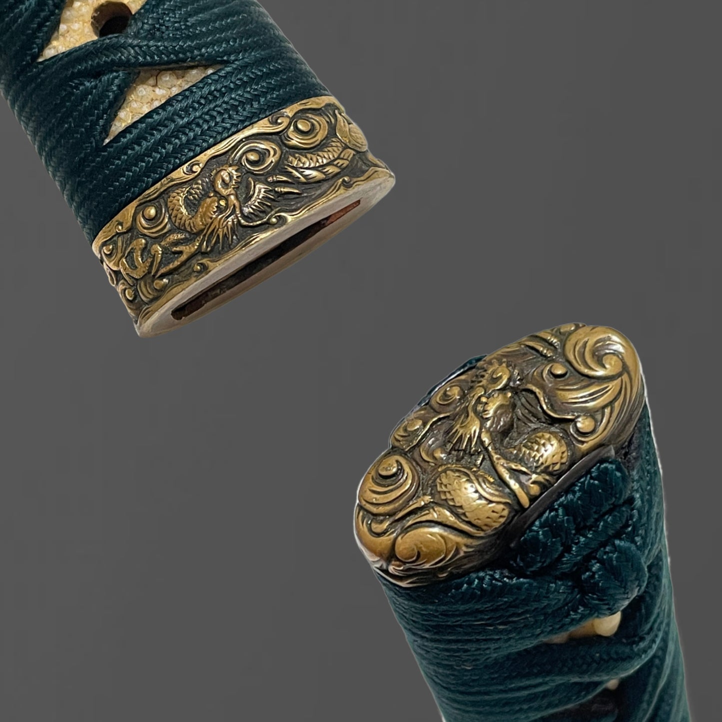 Brass Dragon Fittings KATANA, Bingokokuju Masanori 備後國住正則 signed, Early Edo period