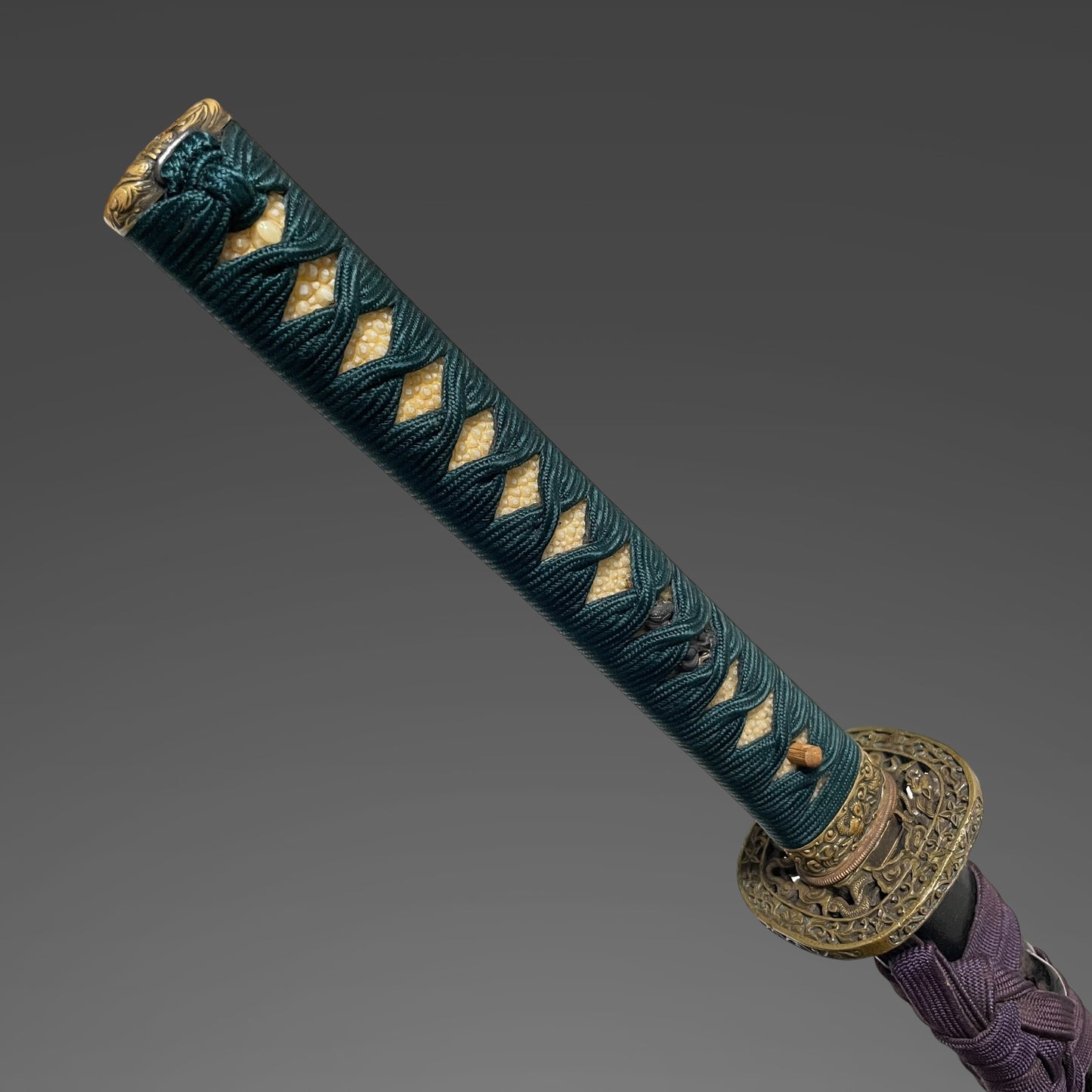 Brass Dragon Fittings KATANA, Bingokokuju Masanori 備後國住正則 signed, Early Edo period