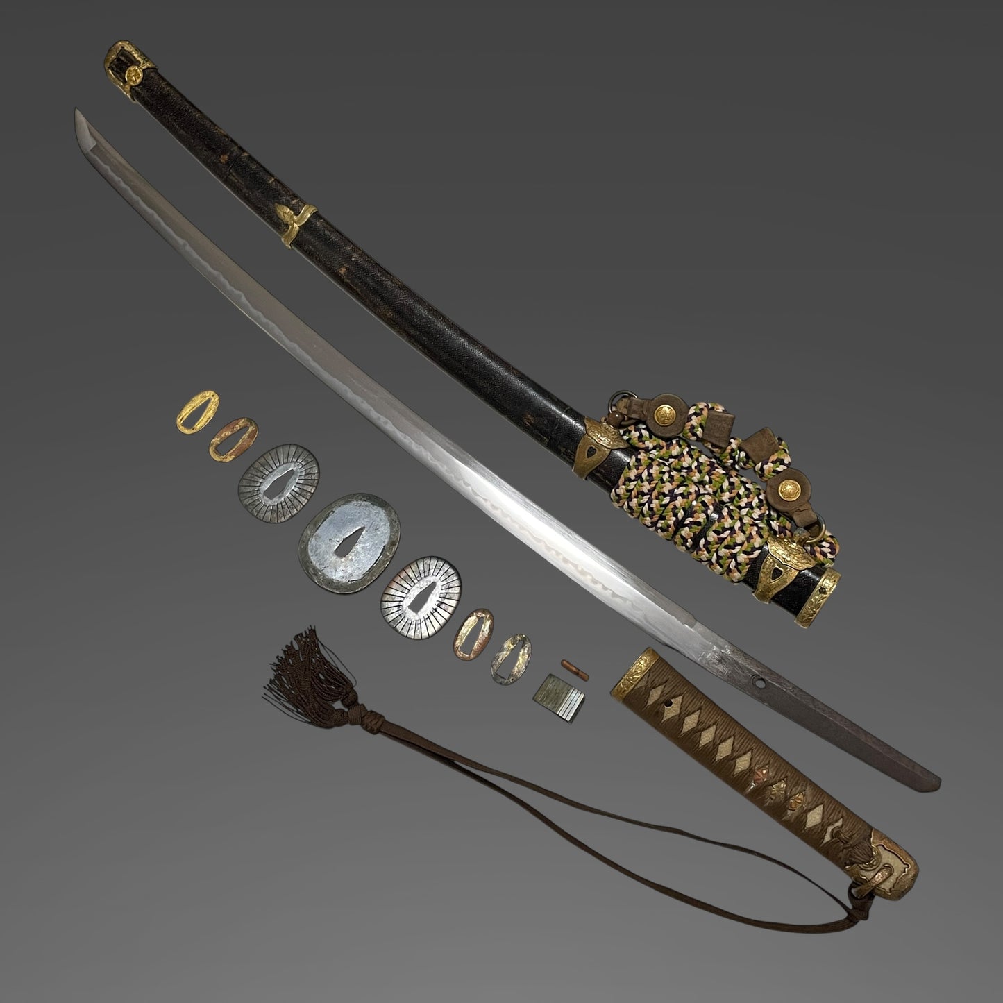 TACHI Style Navy Gunto 太刀型海軍刀 with Tassel, Serial number engraved