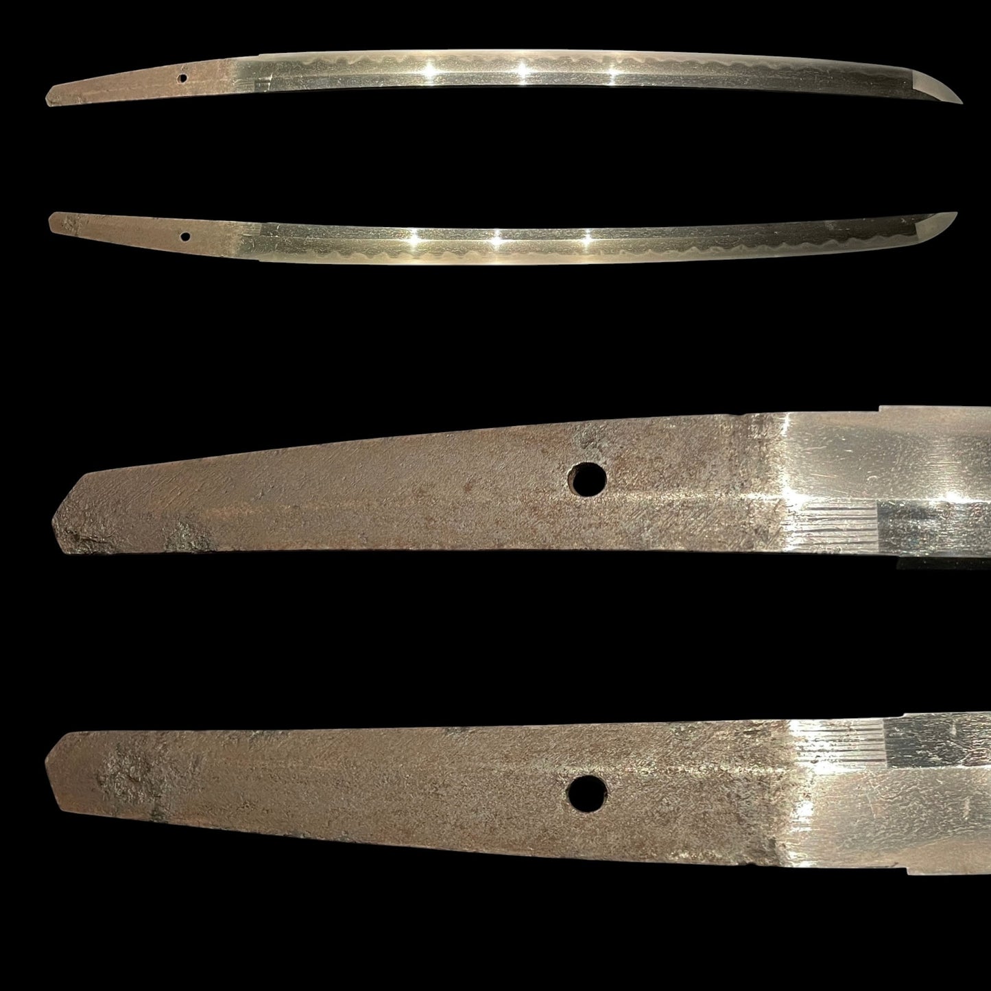 Aogaimijin-Saya 青貝微塵鞘 Wakizashi, Thick Tsuba, Edo period mumei