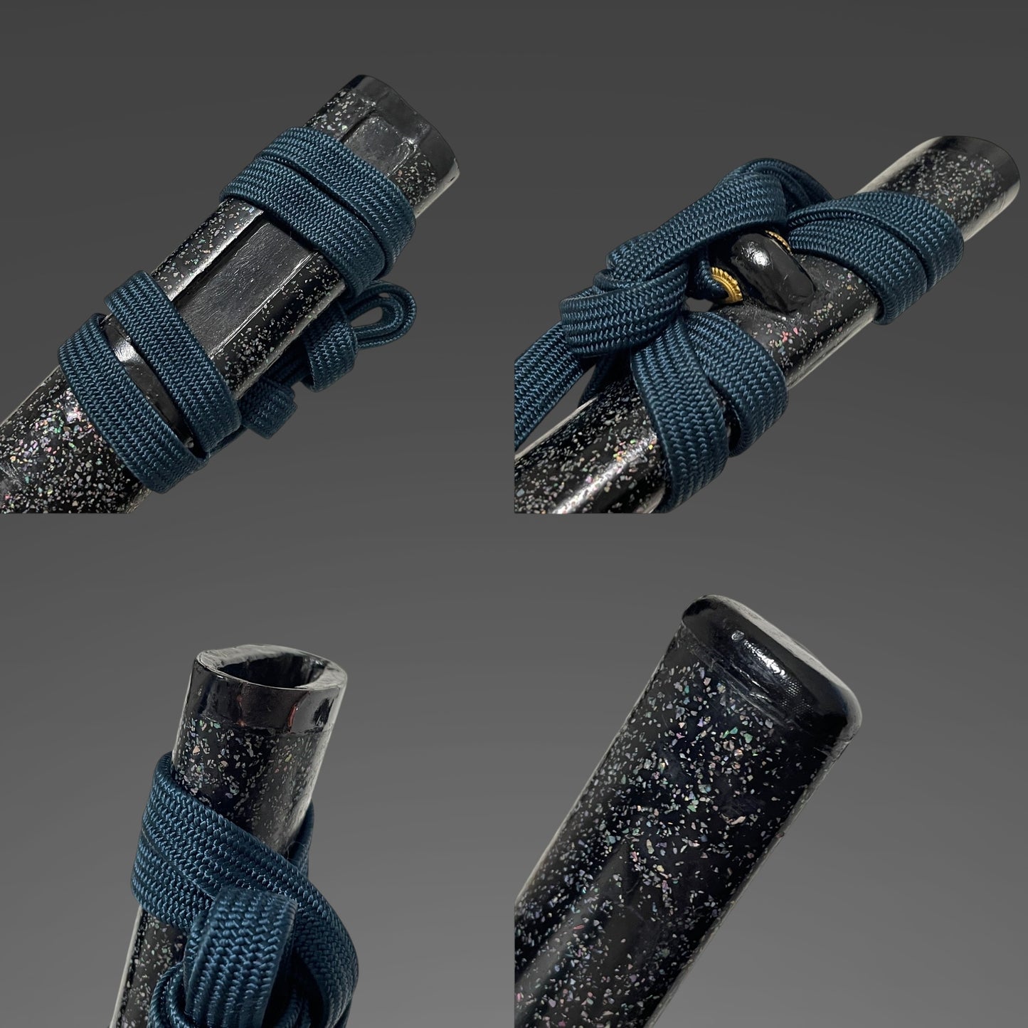 Aogaimijin-Saya 青貝微塵鞘 Wakizashi, Thick Tsuba, Edo period mumei
