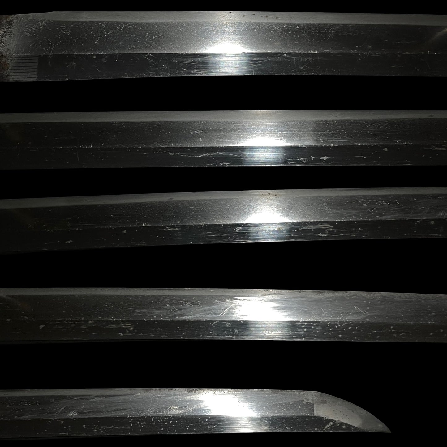 Karakizuka 唐木柄 Straight Wakizashi, Yamagane Tsuba 山銅鍔, Edo period mumei