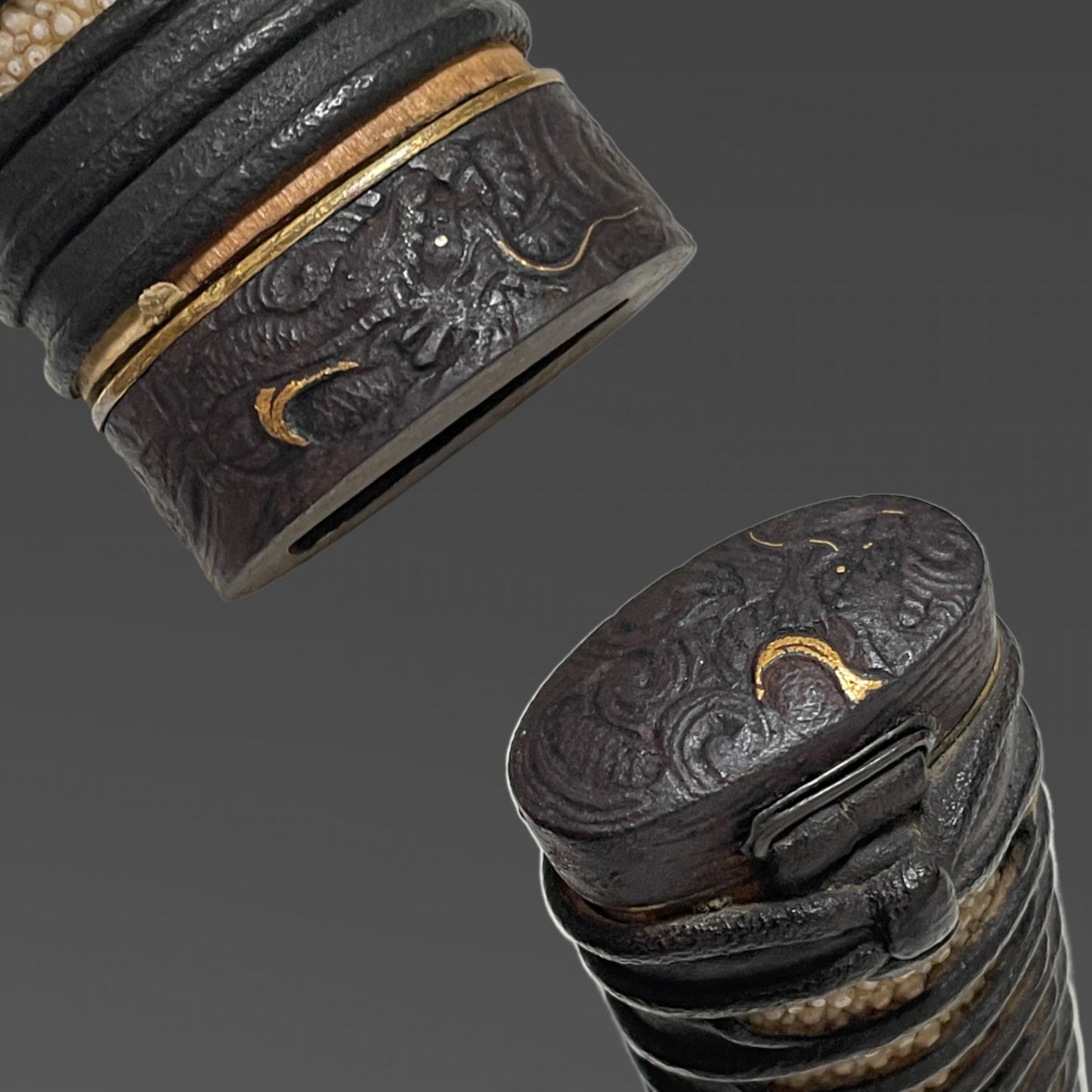 Long Red KATANA, Terukado 照門,  Dragon Fuchikashira, Earlya Edo period, NBTHK Certificate