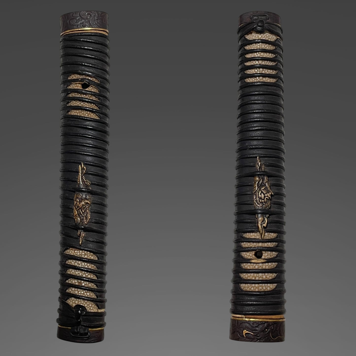 Long Red KATANA, Terukado 照門,  Dragon Fuchikashira, Earlya Edo period, NBTHK Certificate
