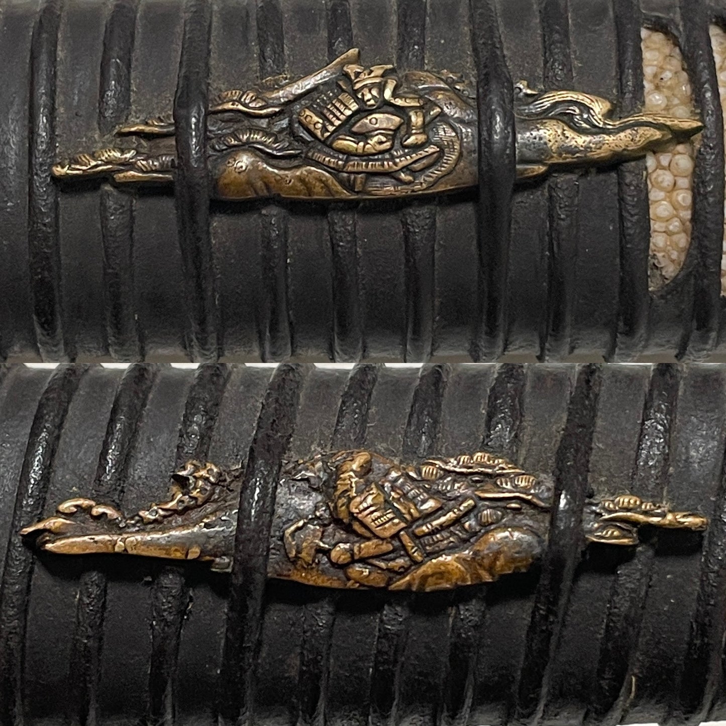 Long Red KATANA, Terukado 照門,  Dragon Fuchikashira, Earlya Edo period, NBTHK Certificate