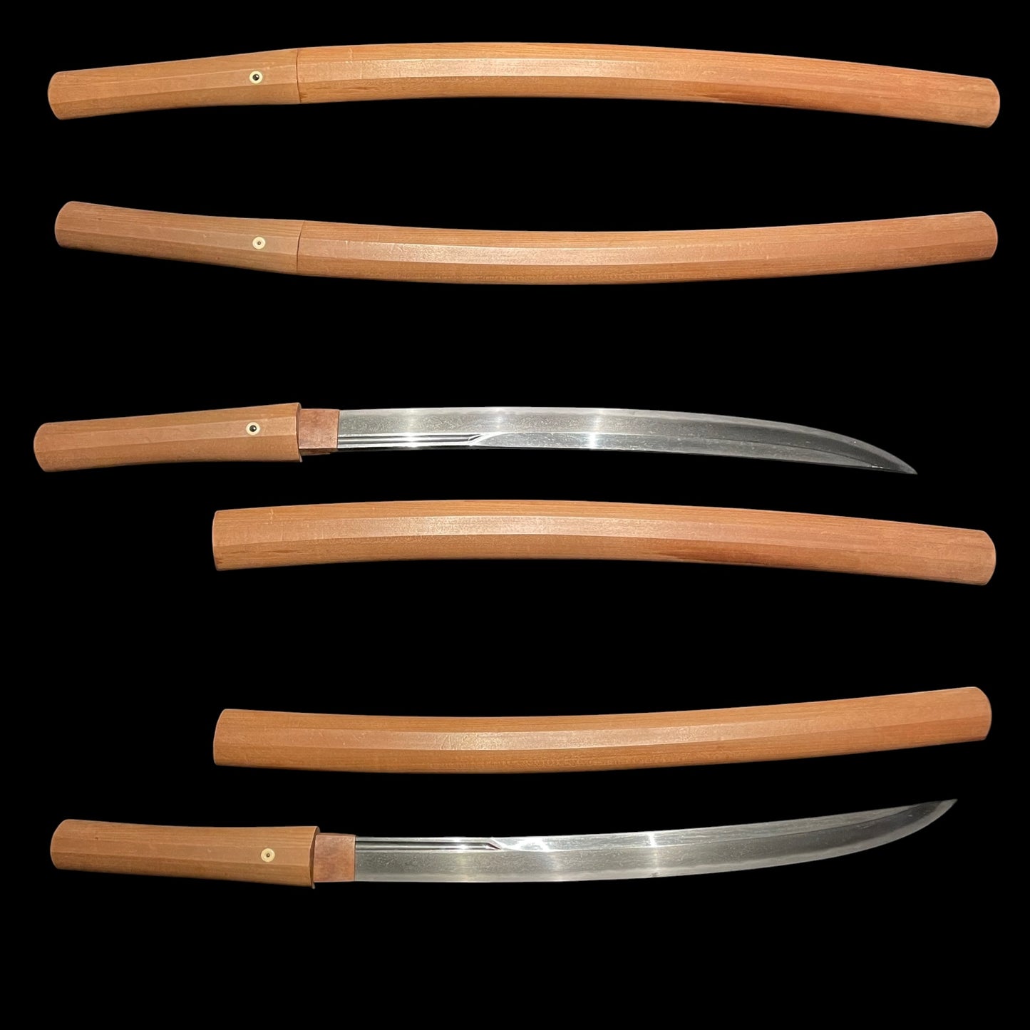 Heavy NAGINATA-NAOSHI 薙刀直し Wakizashi, Rugged blade, Muromachi period mumei