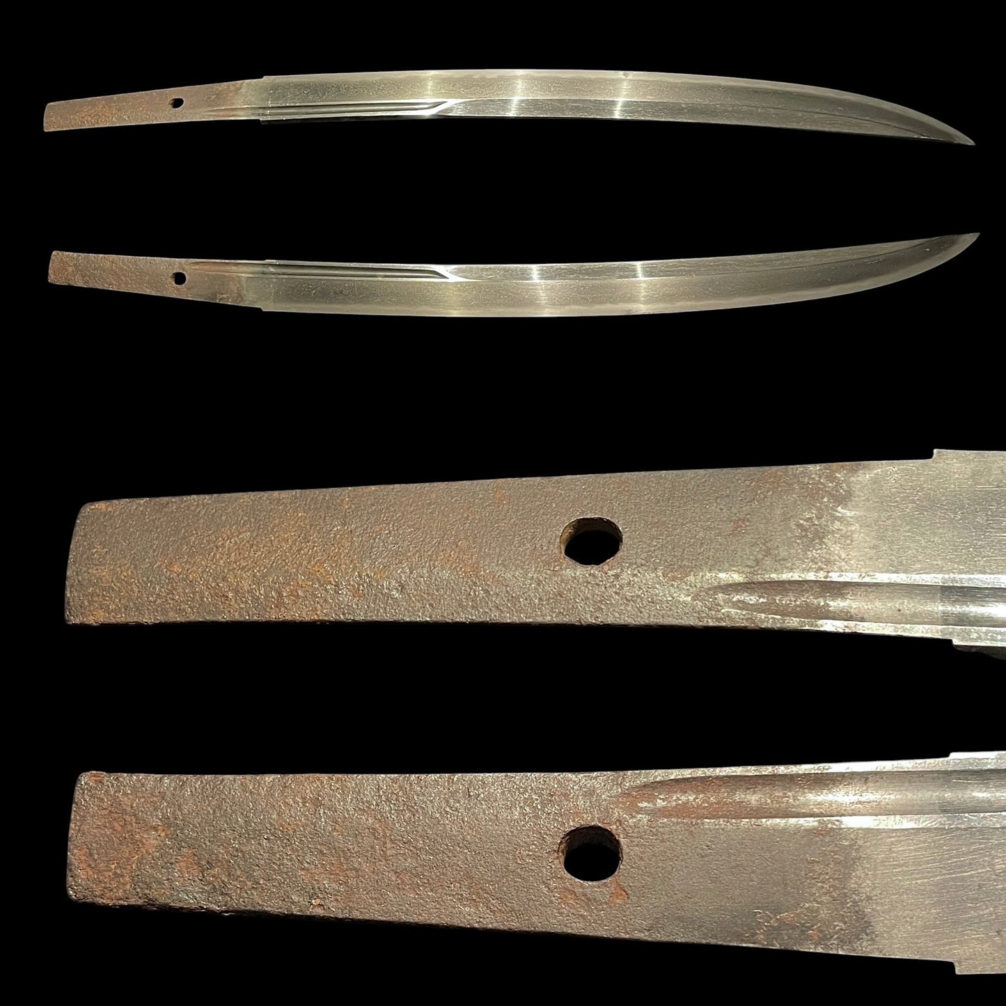 Heavy NAGINATA-NAOSHI 薙刀直し Wakizashi, Rugged blade, Muromachi period mumei