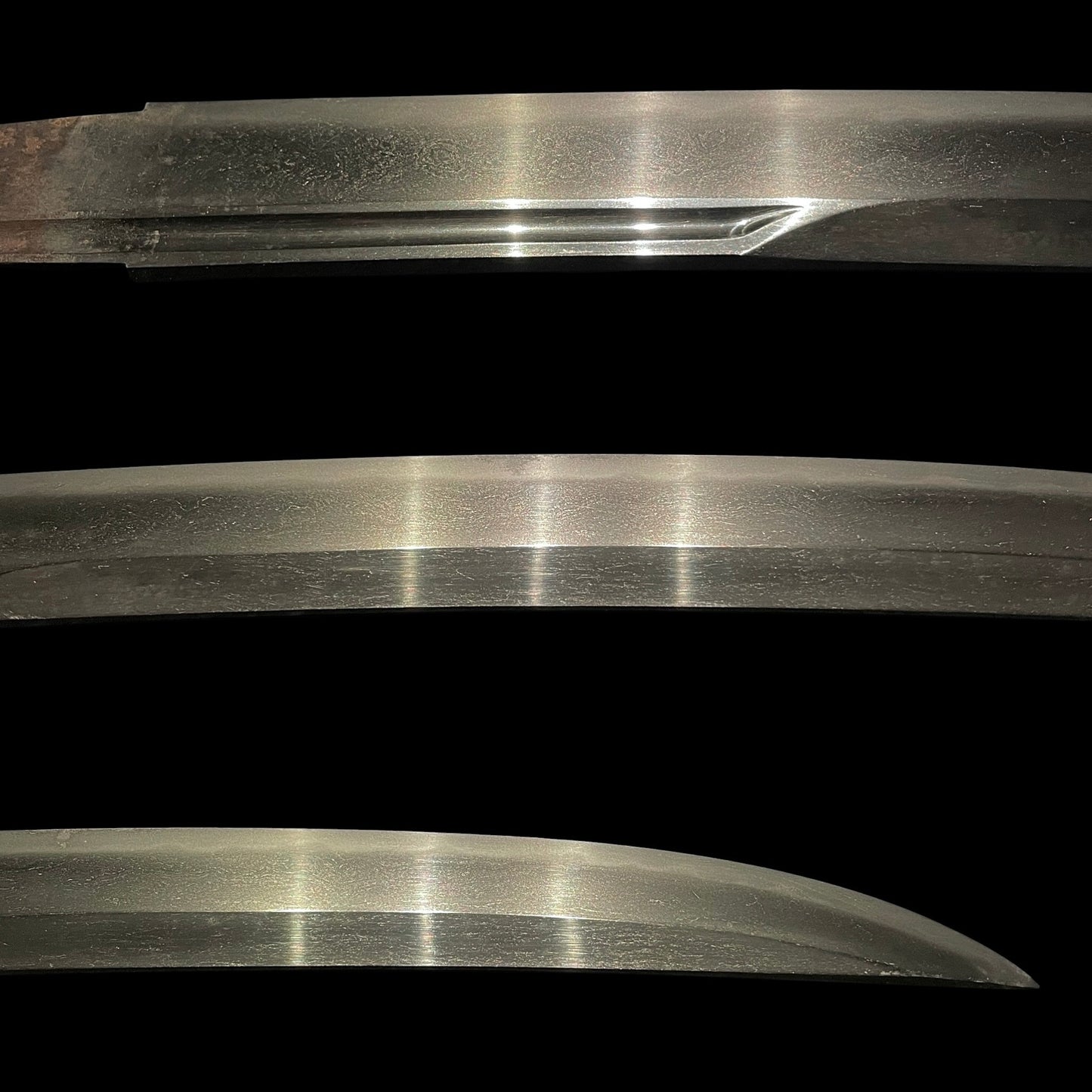 Heavy NAGINATA-NAOSHI 薙刀直し Wakizashi, Rugged blade, Muromachi period mumei