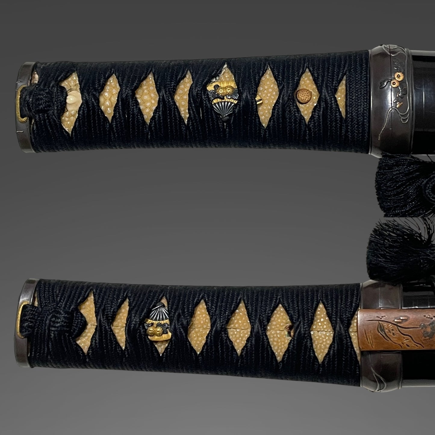 Aikuchi Koshirae Sunnobi-Tanto, Copper Kozuka, Sendankizami-Saya, Thick blade