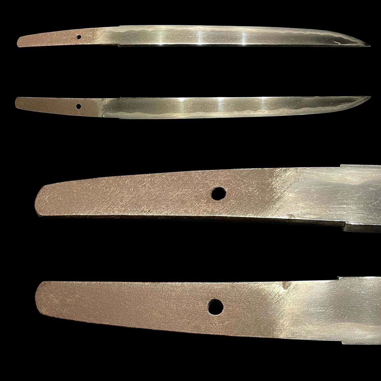 Aikuchi Koshirae Sunnobi-Tanto, Copper Kozuka, Sendankizami-Saya, Thick blade