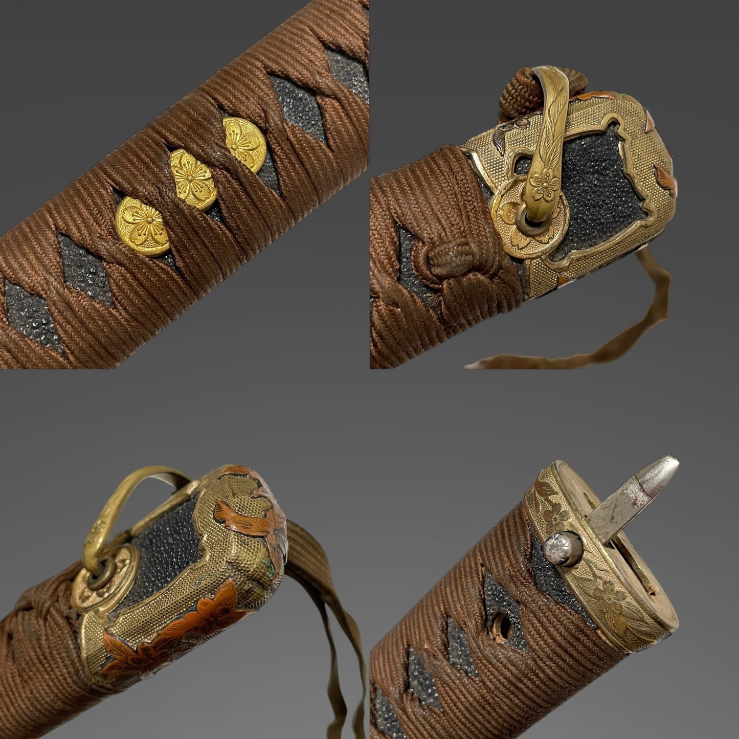 NAVY GUNTO 海軍刀, Rayskin Scabbard, with Tassel, WW2 Original, Japanese Officer Sword