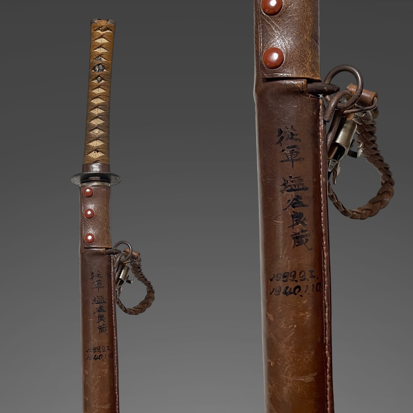 Ryakushiki GUNTO 略式軍刀, Leather Gourmette, Japanese Army Officer Sword