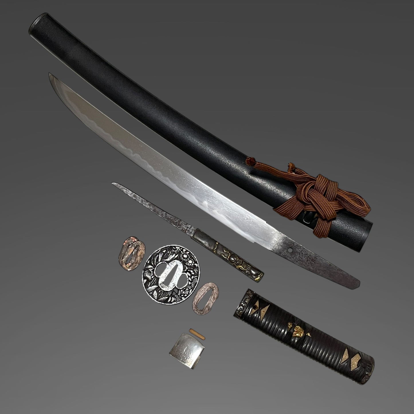 Ujifusa 氏房 signed Sunnobi-TANTO, Nioh 二王 Kozuka, Muromachi period