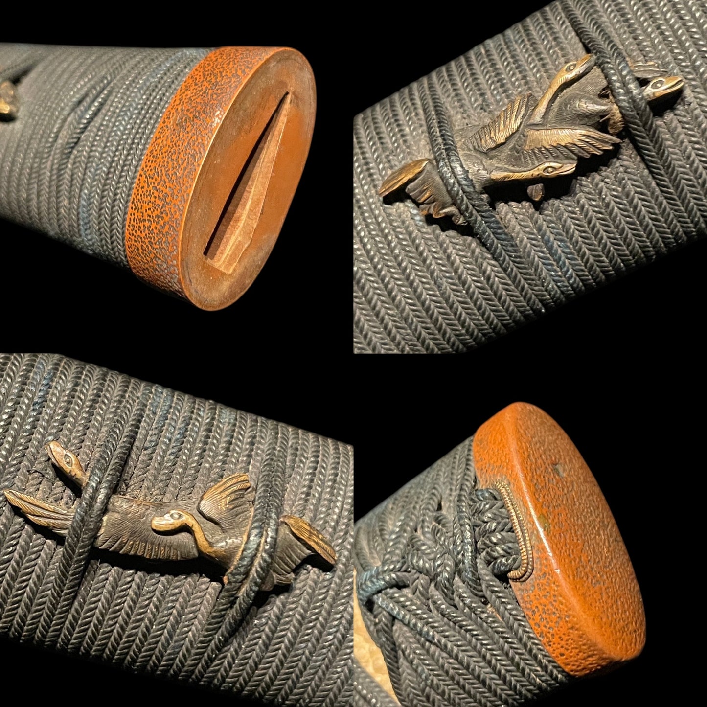 KATAHIRAZUKURI 片平造 Sunnobi-TANTO 寸延短刀, Masamehada 柾目肌, Copper Fittings