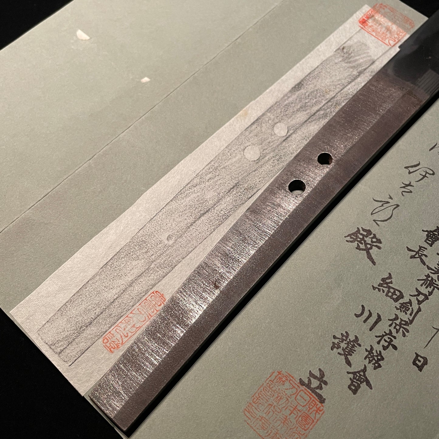 Bishu Nobutaka 尾州信高 Heavy KATANA, 正阿弥兼祐 Shoami Kanesuke signed Fuchi, Edo period
